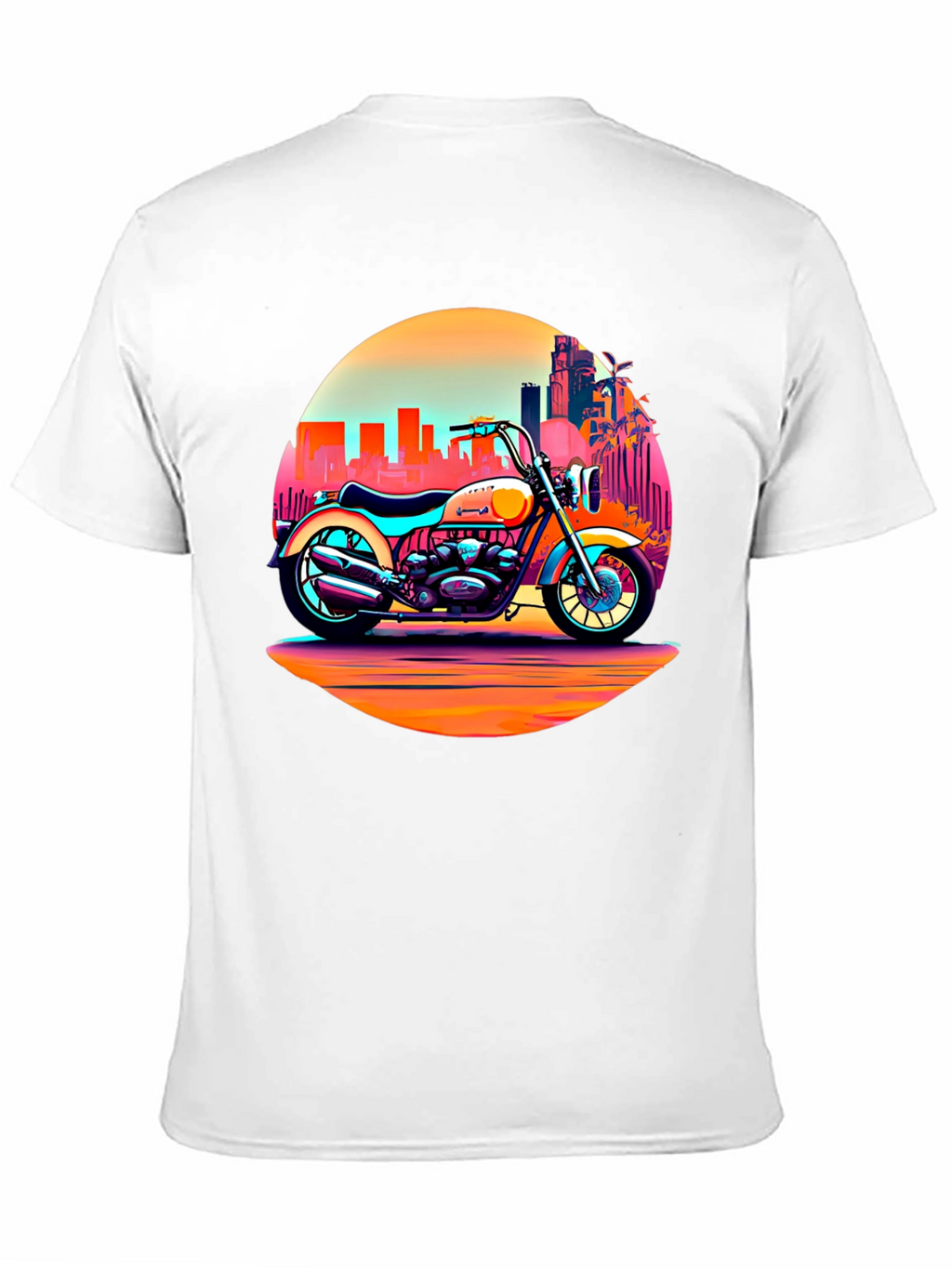 Retro Motorcycle Graphic T-Shirt