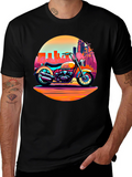 Retro Motorcycle Graphic T-Shirt