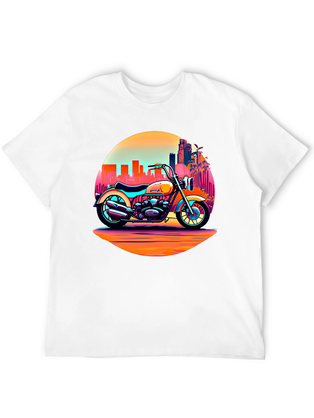 Retro Motorcycle Graphic T-Shirt