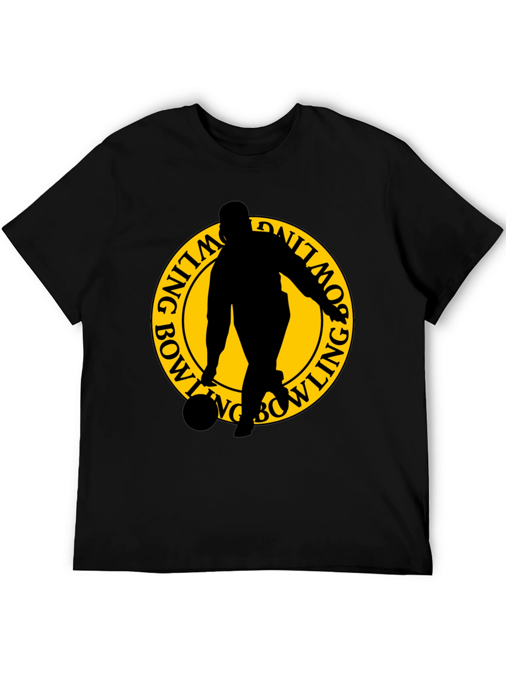 Bowling Silhouette Graphic T-Shirt