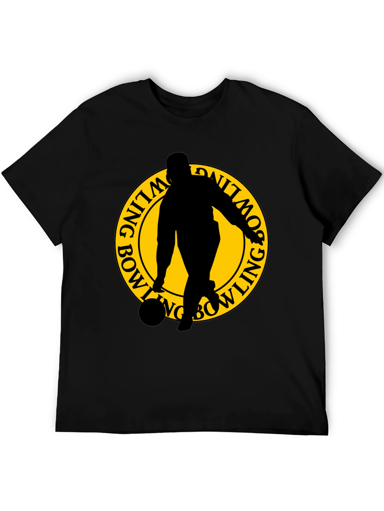 Bowling Silhouette Graphic T-Shirt
