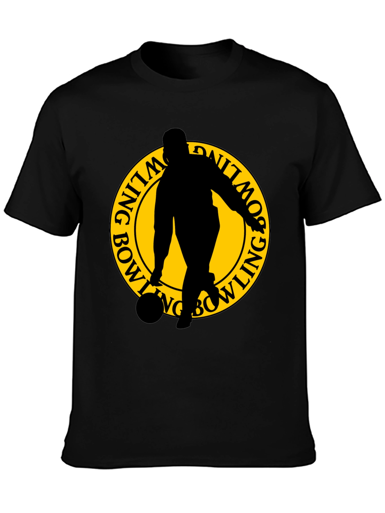 Bowling Silhouette Graphic T-Shirt