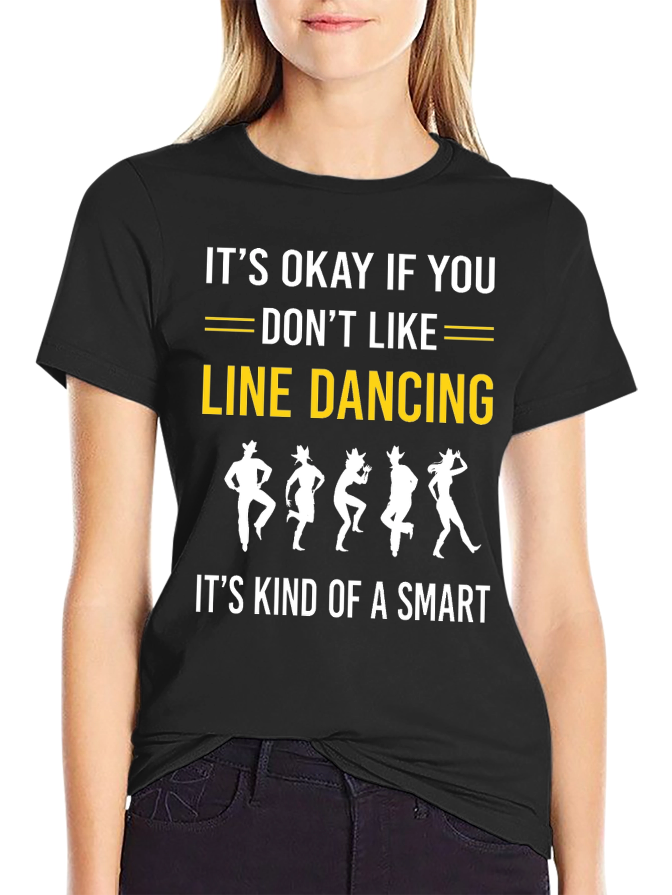Line Dancing Smart T-Shirt - Novelty Graphic Tee