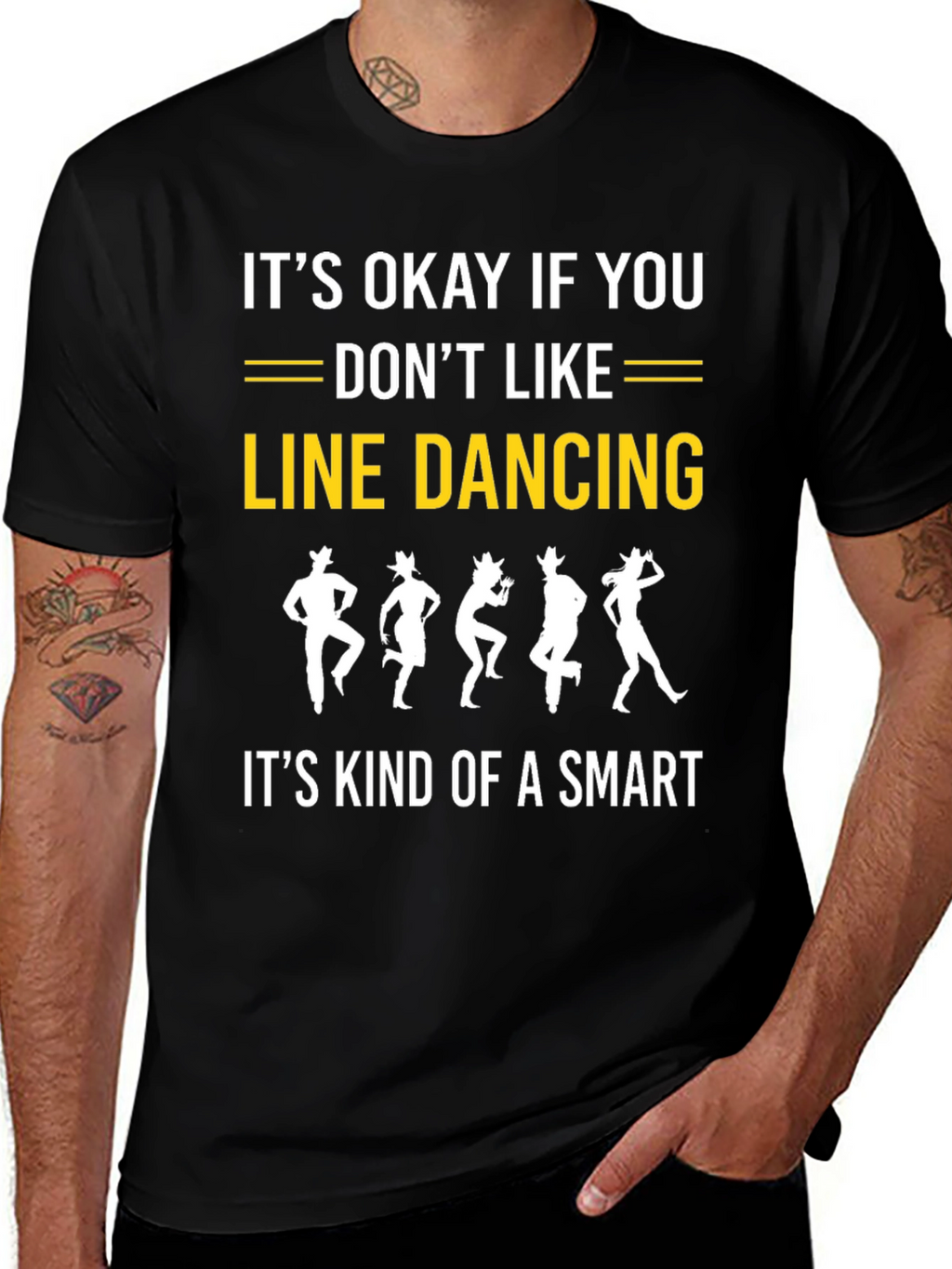 Line Dancing Smart T-Shirt - Novelty Graphic Tee