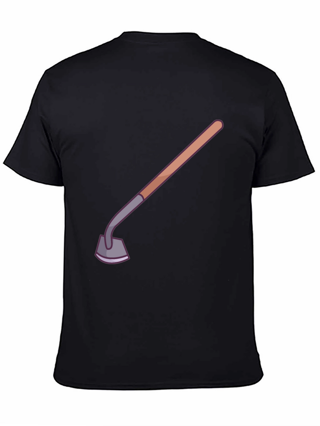 Novelty Gardening Hoe Graphic Tee - Black