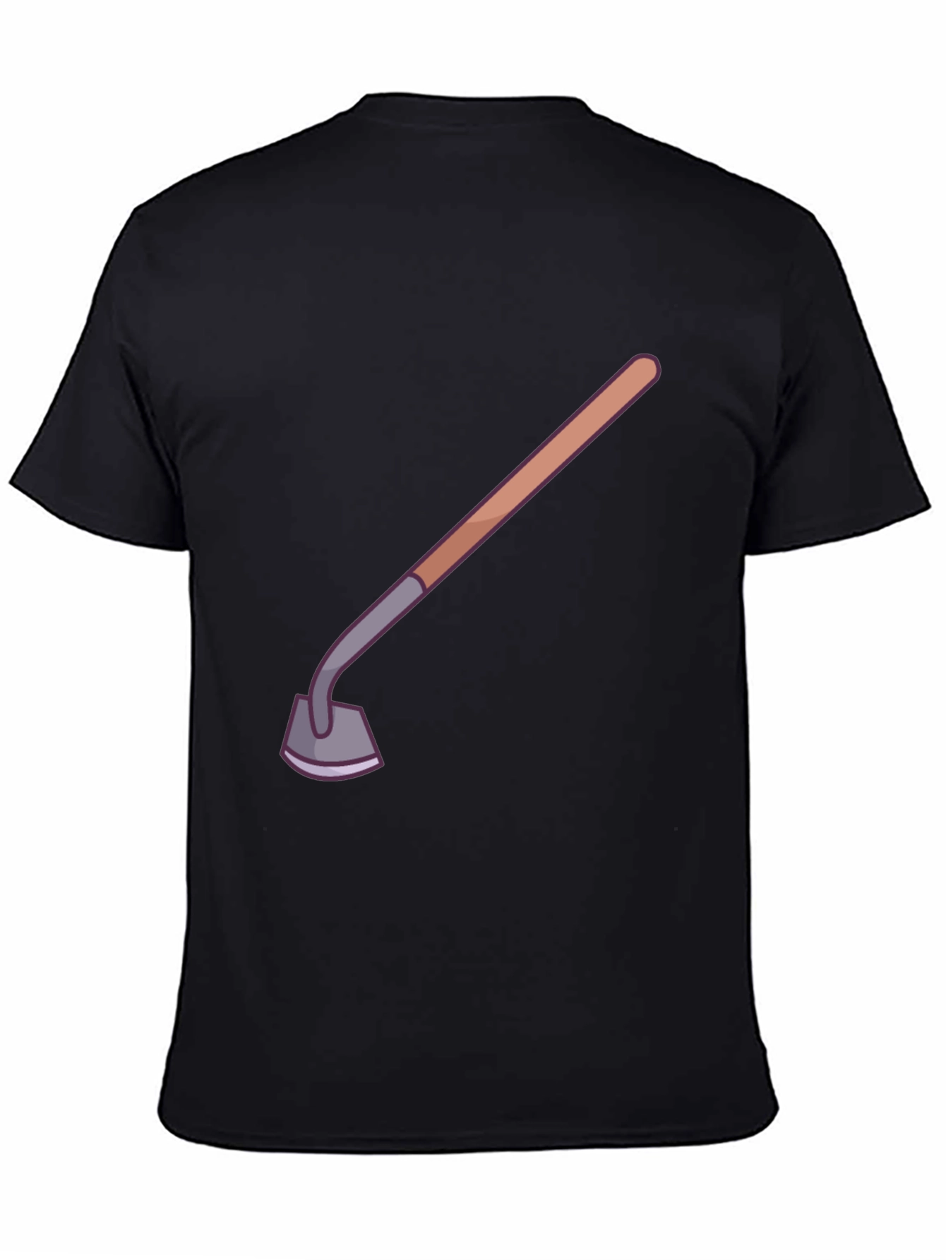Novelty Gardening Hoe Graphic Tee - Black