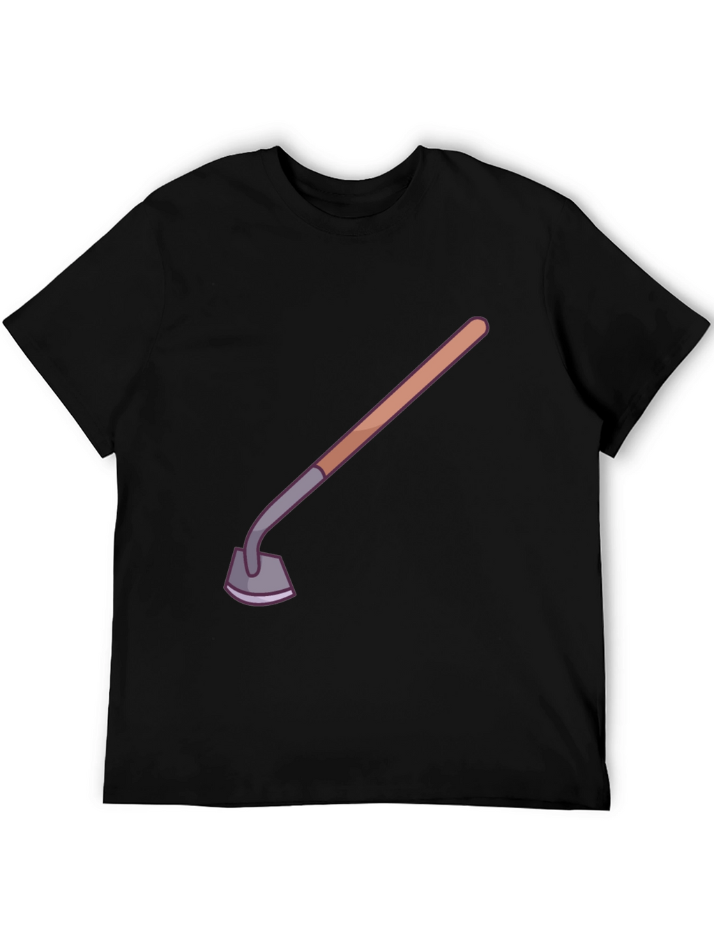 Novelty Gardening Hoe Graphic Tee - Black