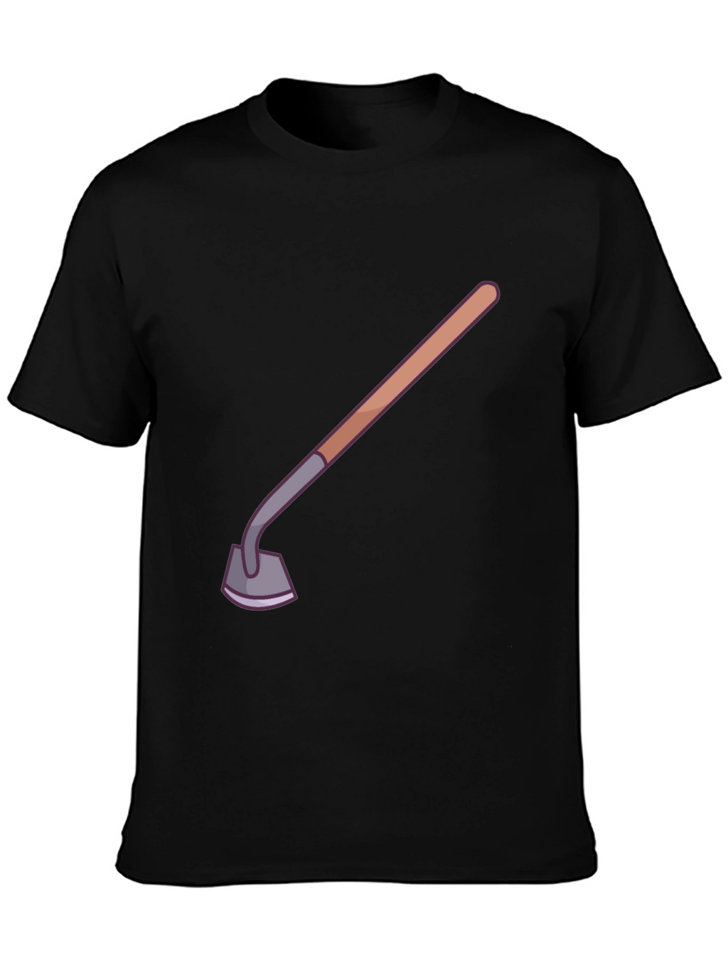 Novelty Gardening Hoe Graphic Tee - Black