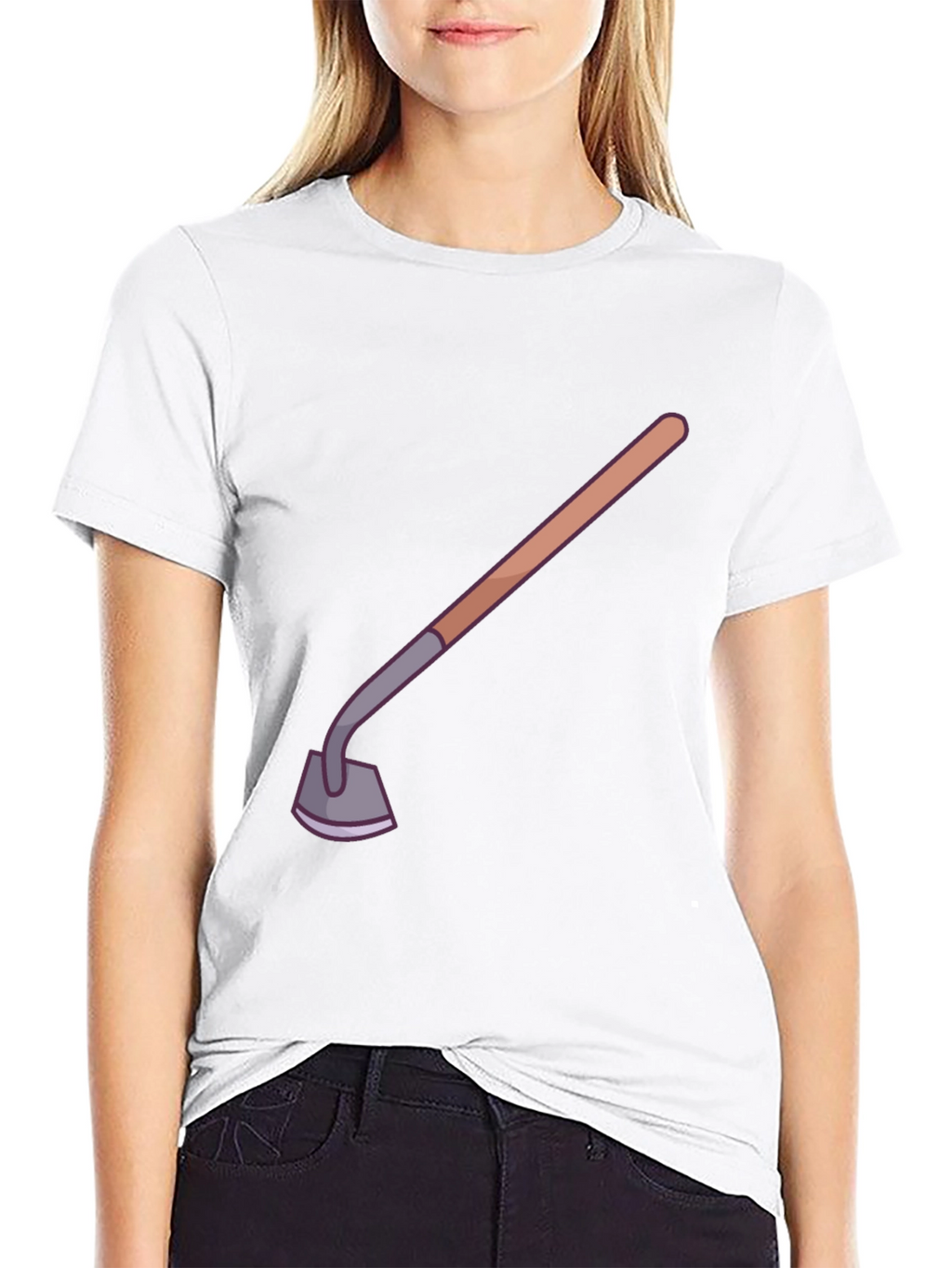 Novelty Gardening Hoe Graphic Tee - Black