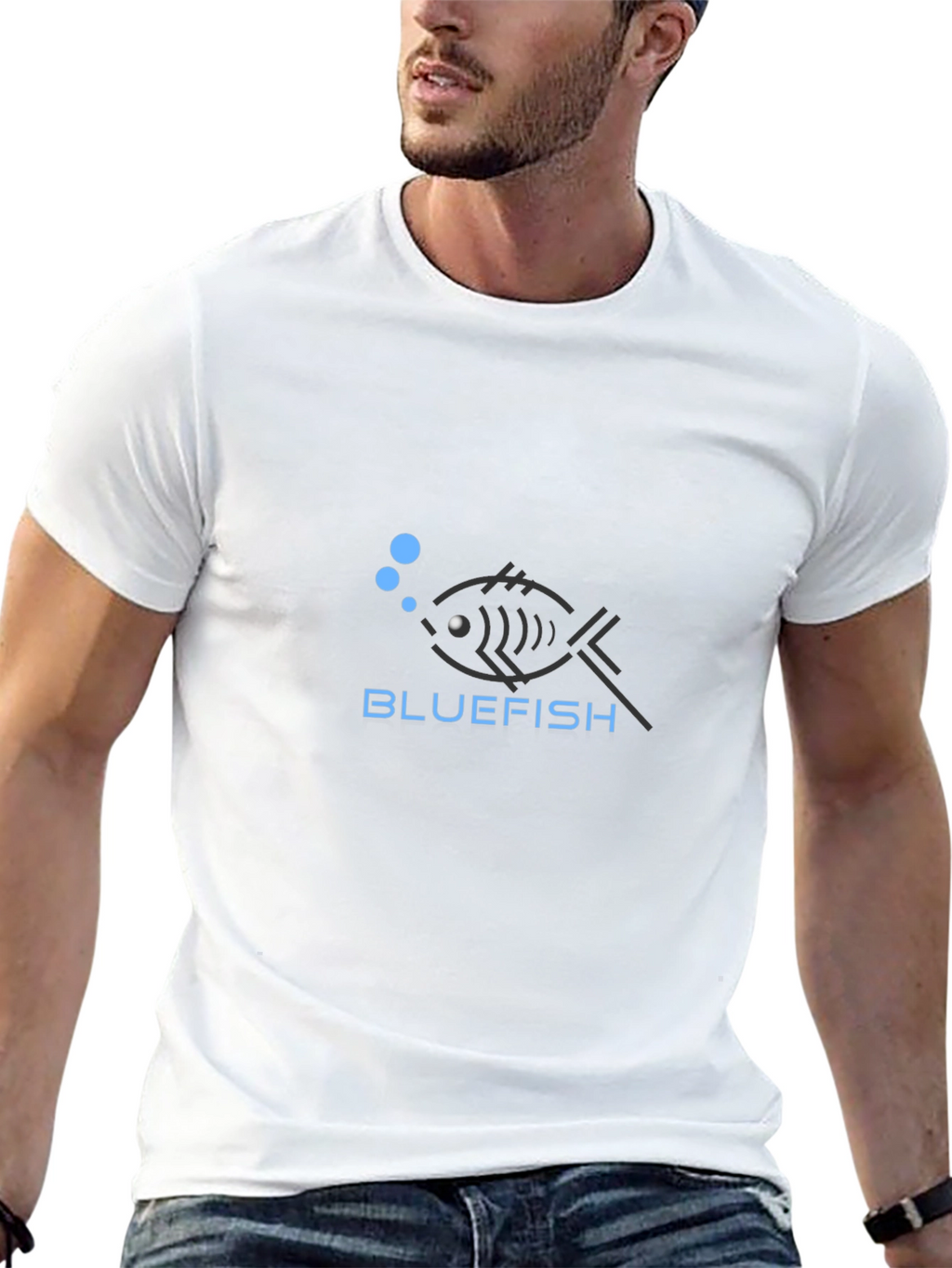 Bluefish Graphic Tee - Black Cotton