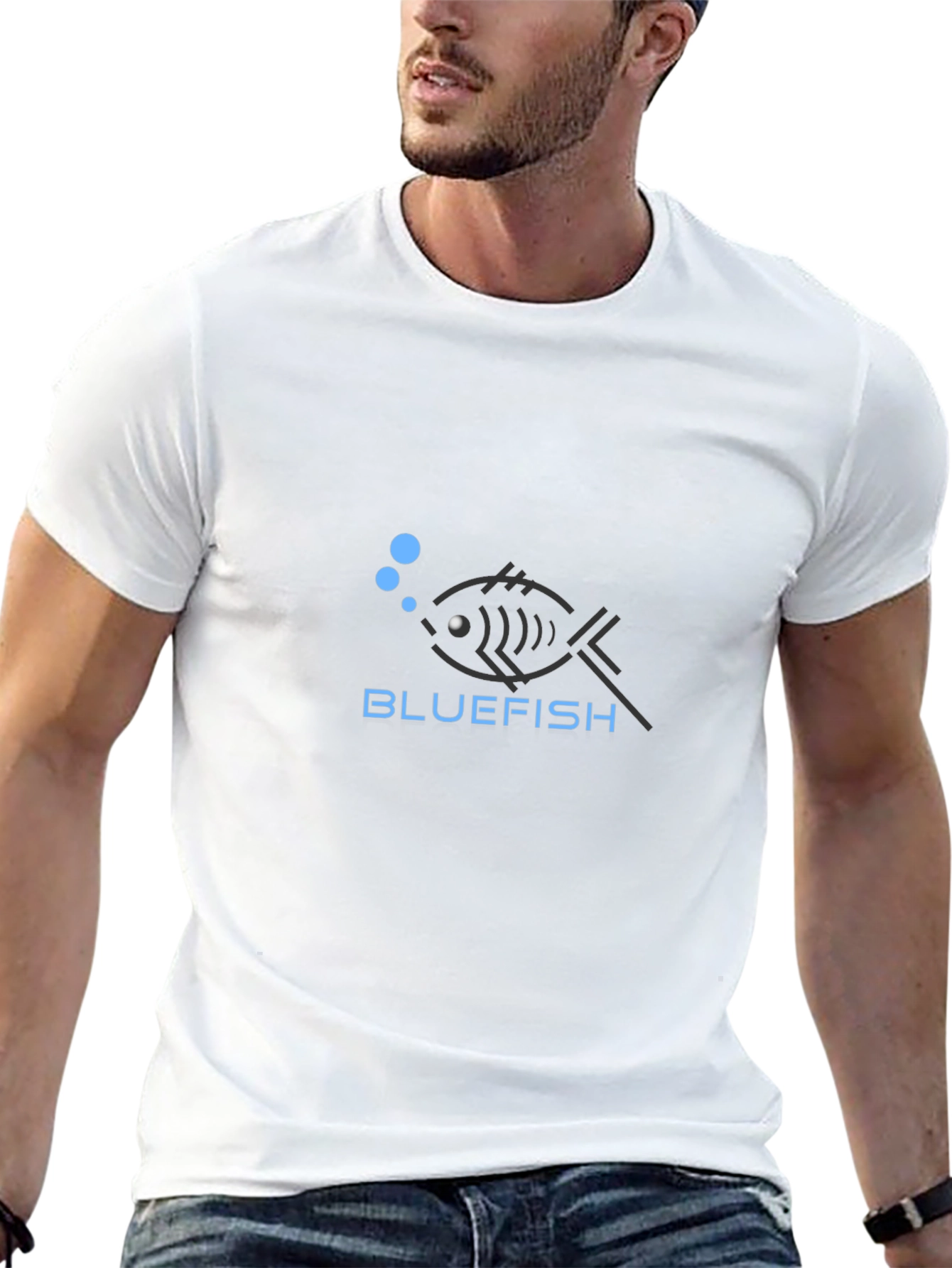 Bluefish Graphic Tee - Black Cotton