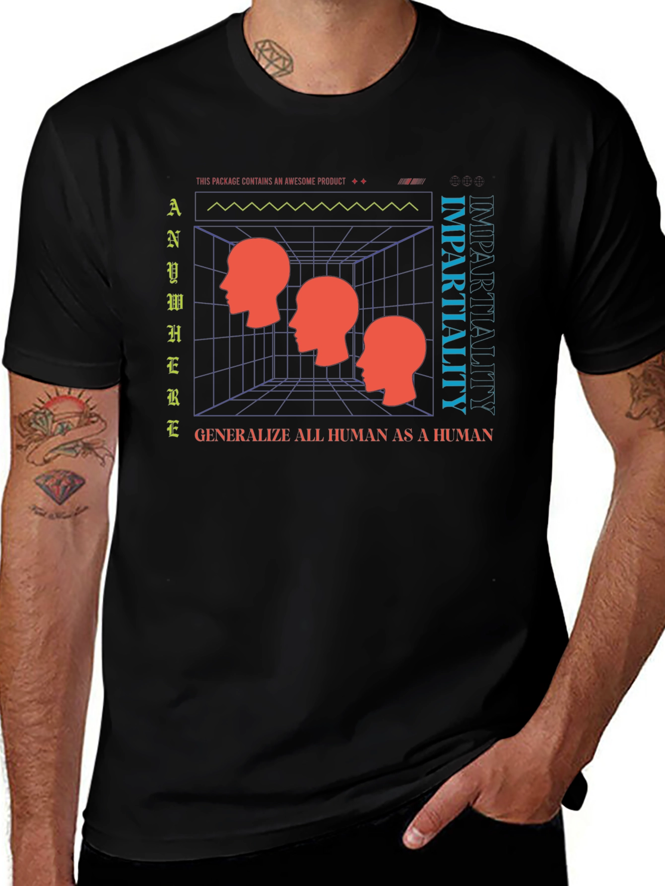 Impartiality Graphic T-Shirt - Modern Art Tee