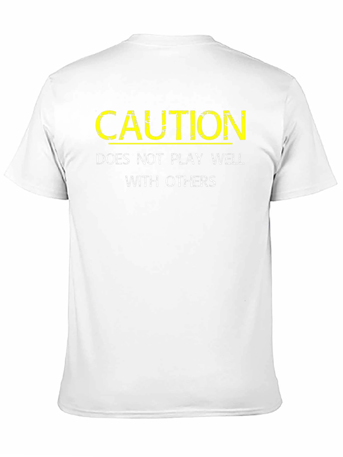 Caution: Does Not Play Well With Others Black T-Shirt