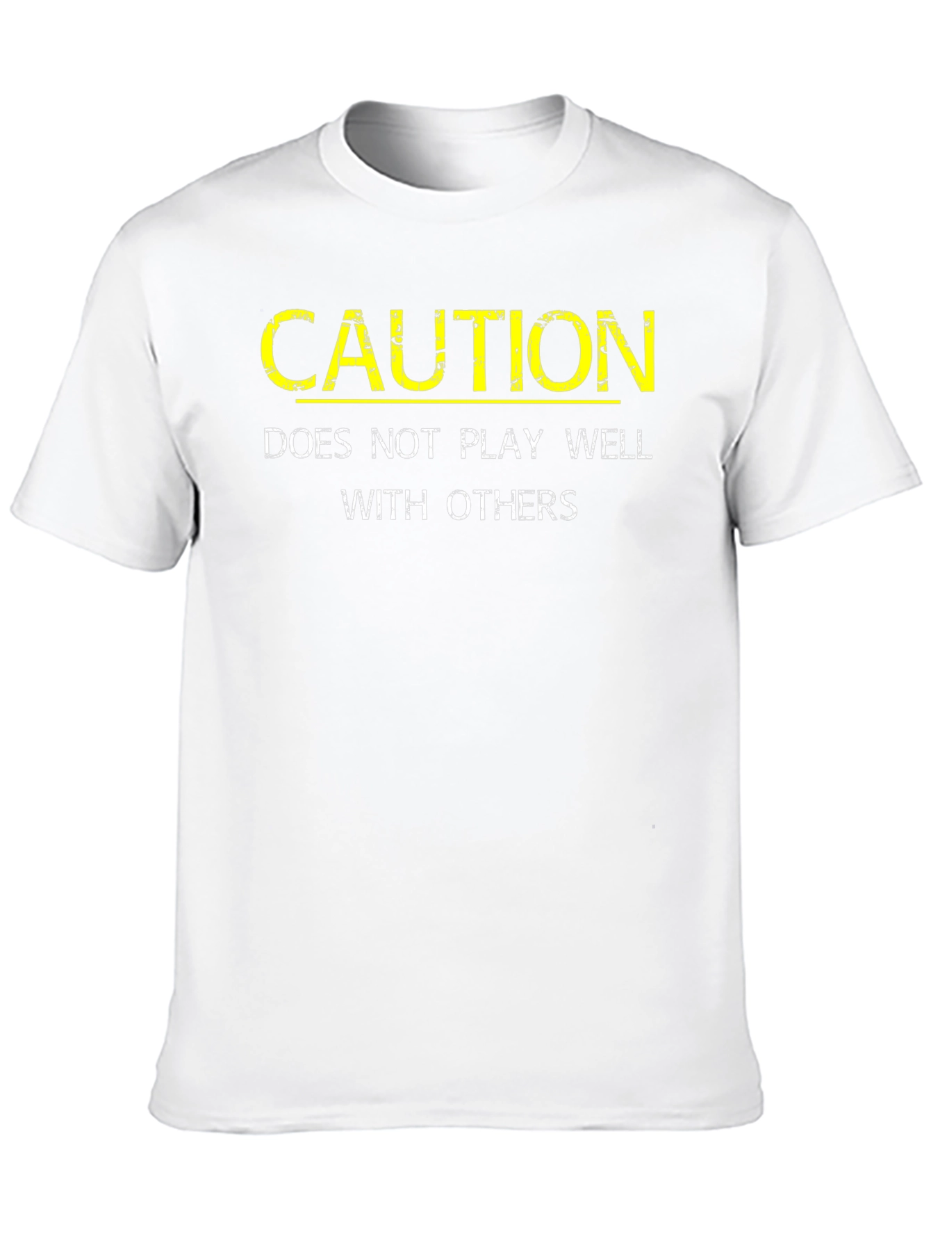 Caution: Does Not Play Well With Others Black T-Shirt