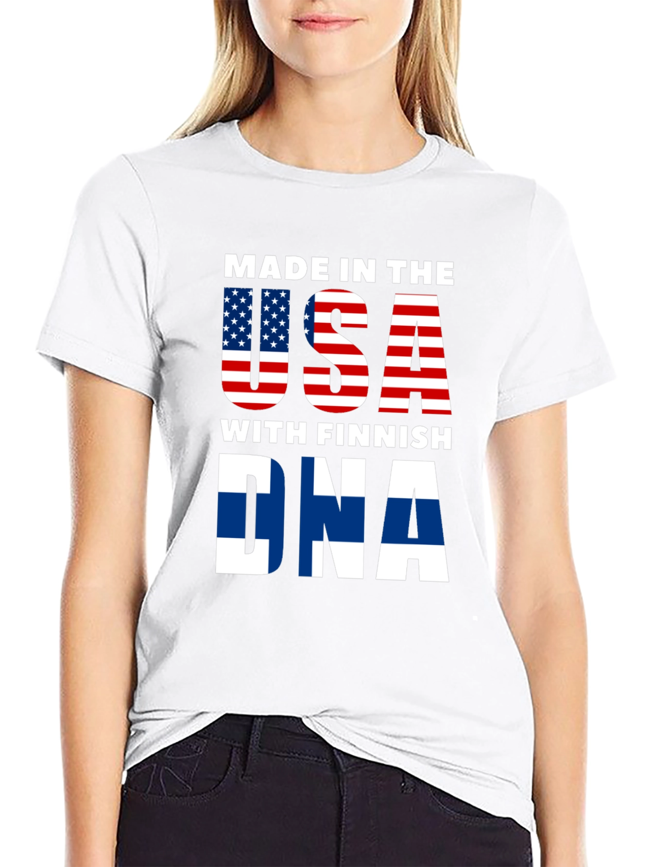 Finnish DNA USA T-Shirt Novelty Tee