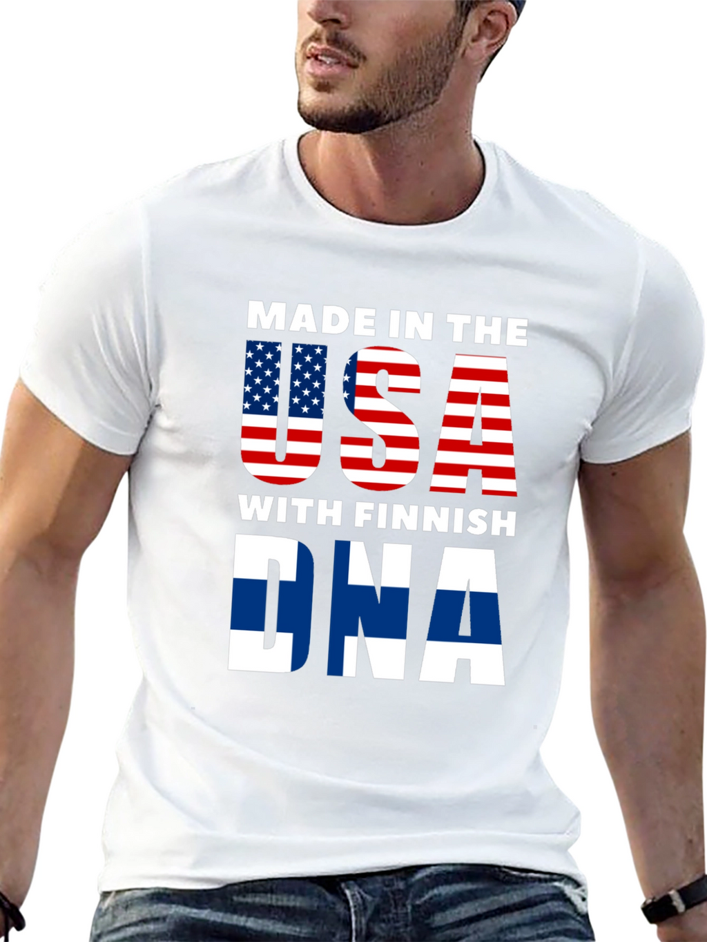 Finnish DNA USA T-Shirt Novelty Tee