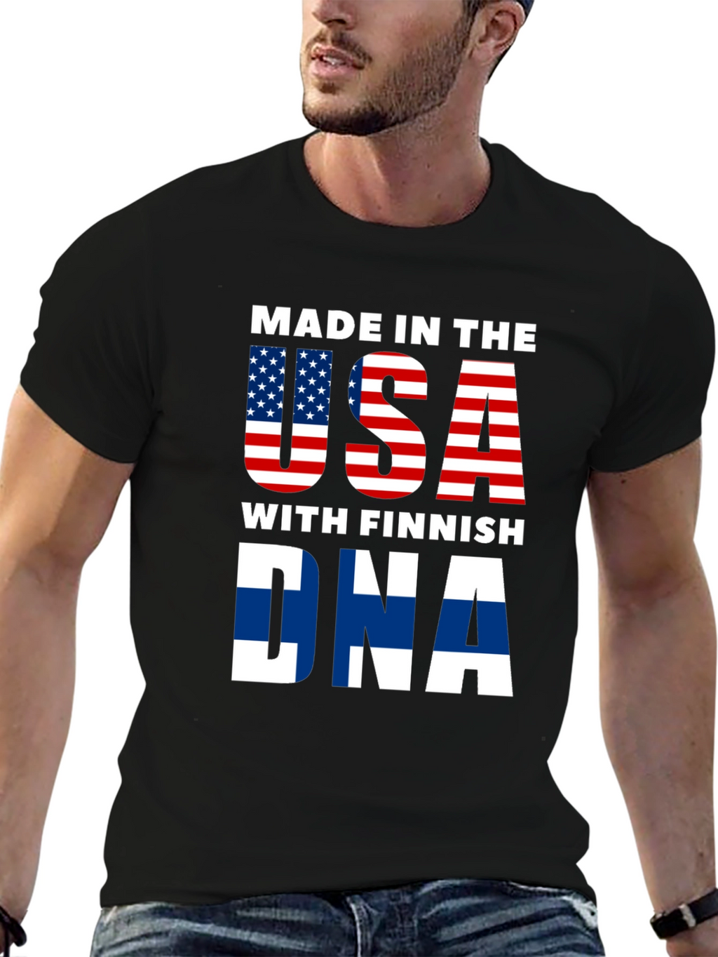 Finnish DNA USA T-Shirt Novelty Tee