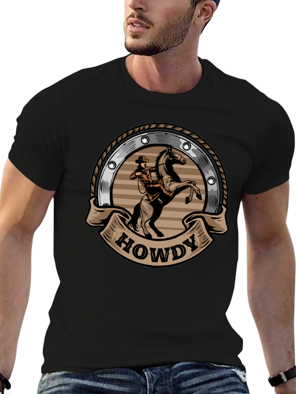 Howdy Cowboy Graphic T-Shirt