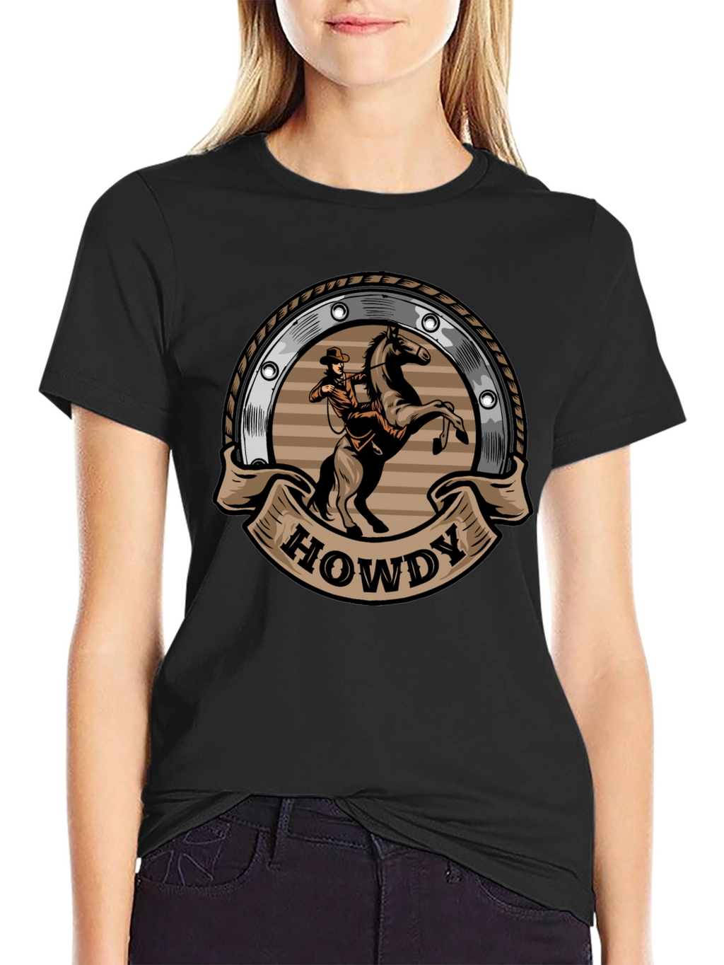 Howdy Cowboy Graphic T-Shirt