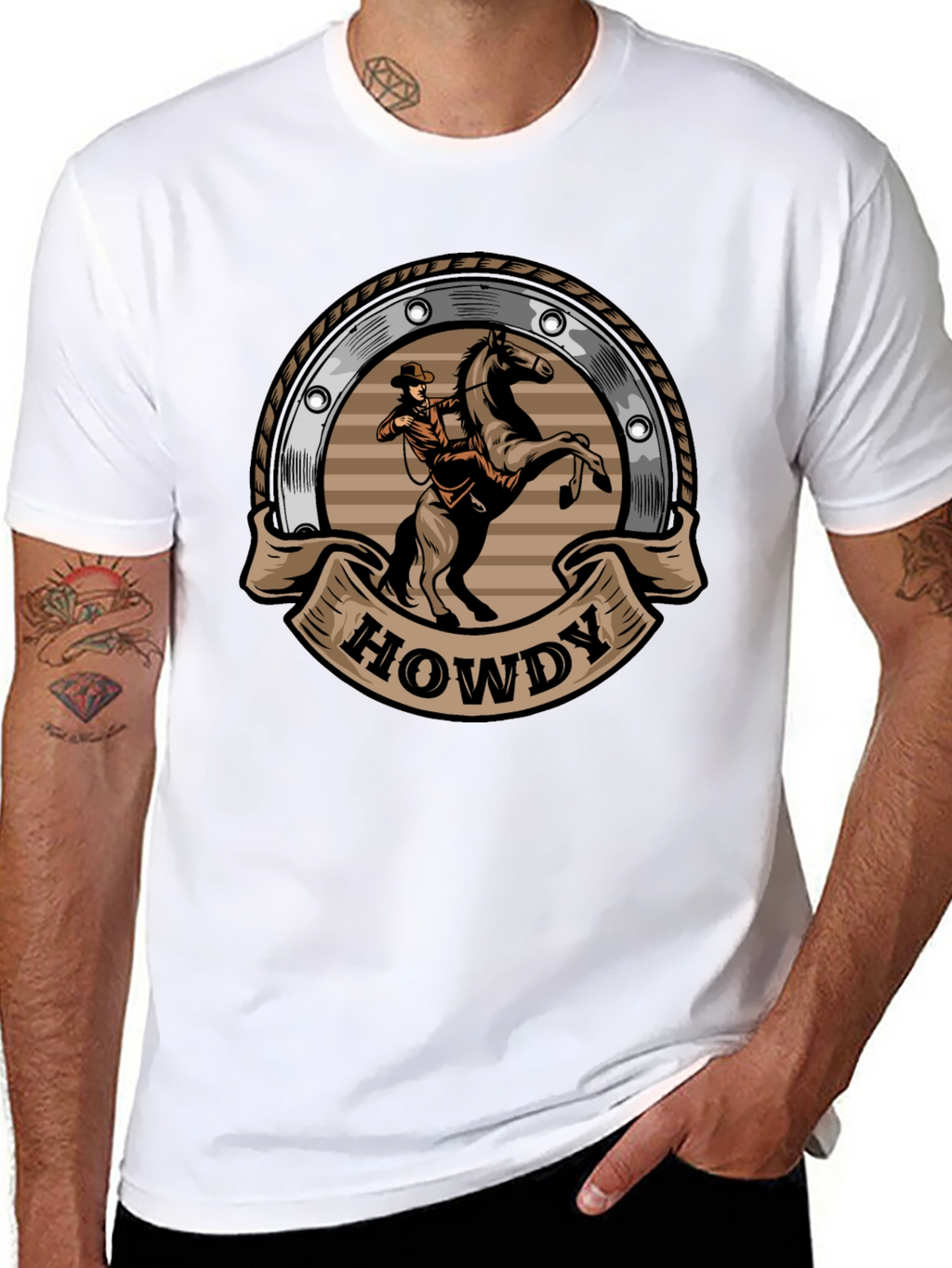 Howdy Cowboy Graphic T-Shirt