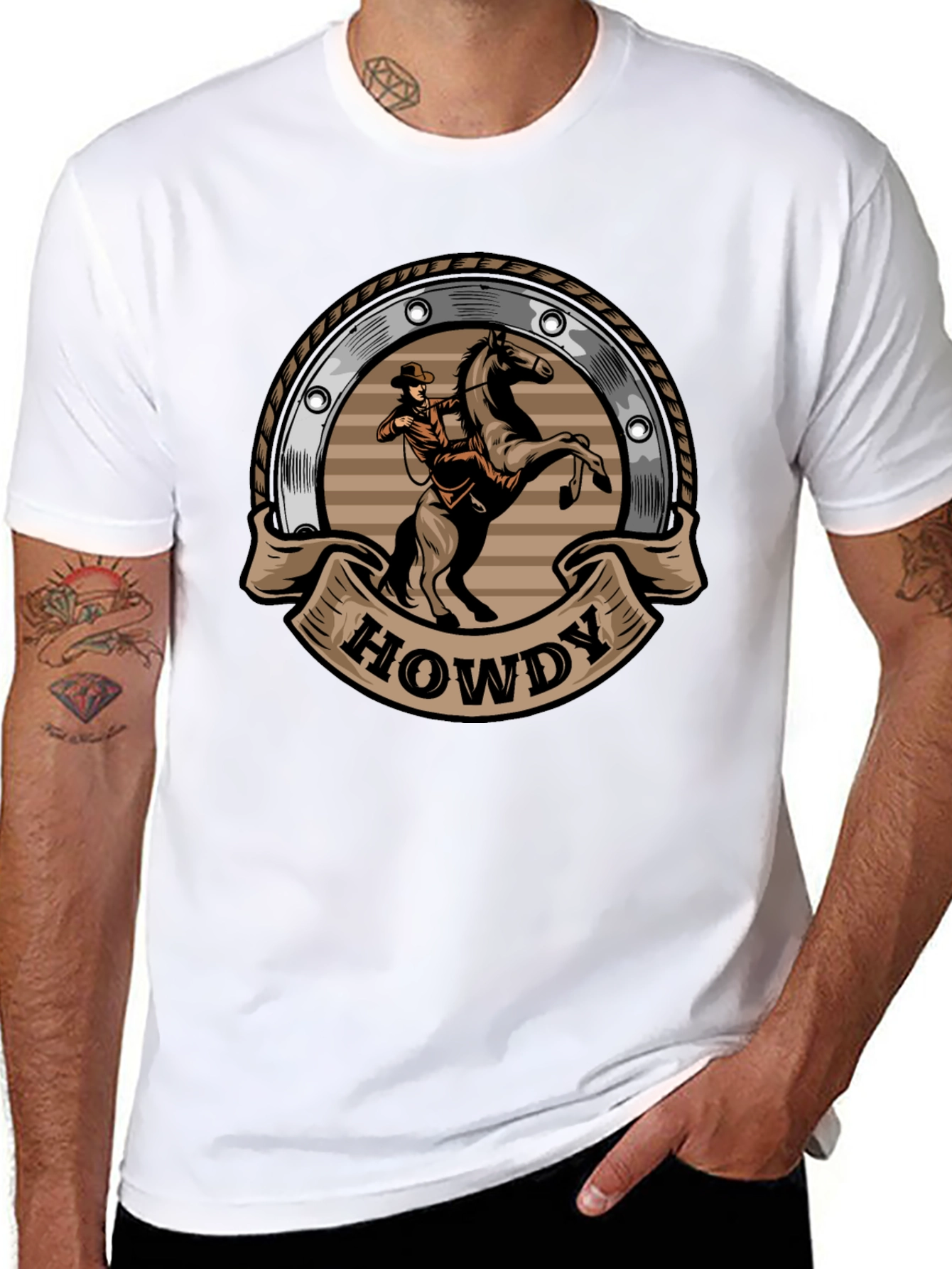 Howdy Cowboy Graphic T-Shirt