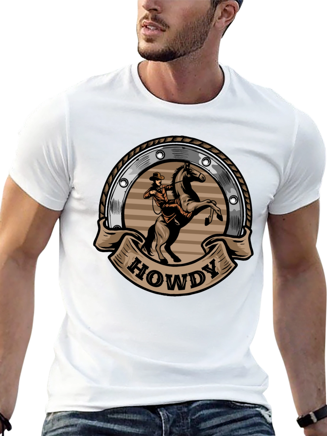 Howdy Cowboy Graphic T-Shirt