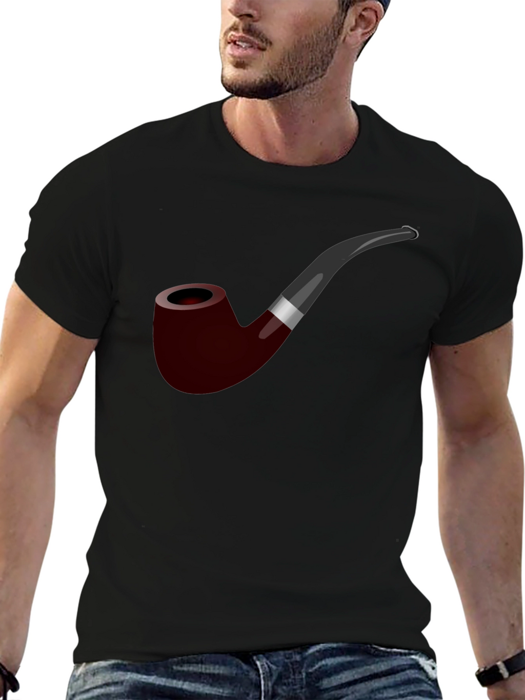 Smoking Pipe Graphic T-Shirt - Classic Style