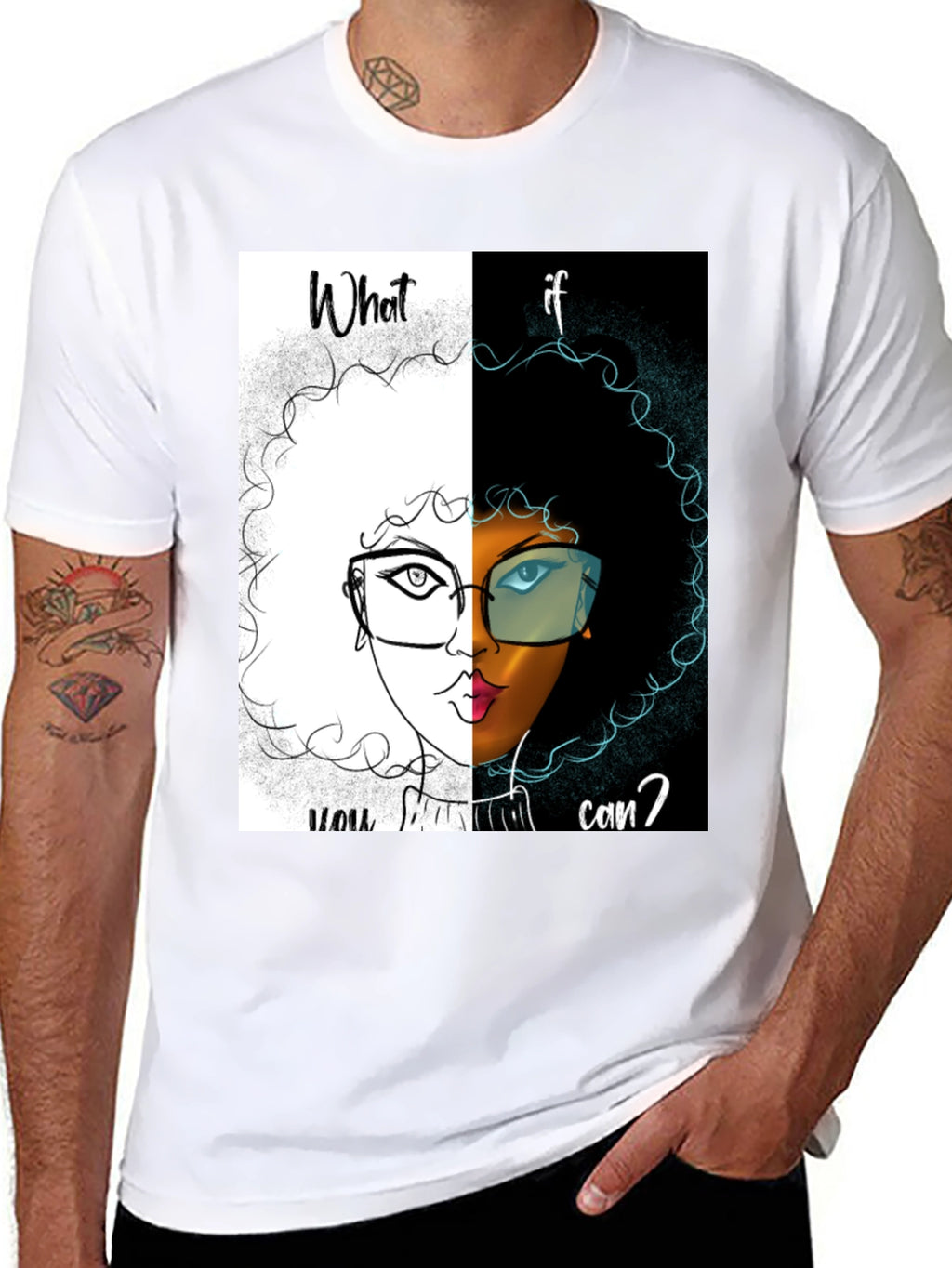 Dual Vision Graphic Tee - What If You Can?