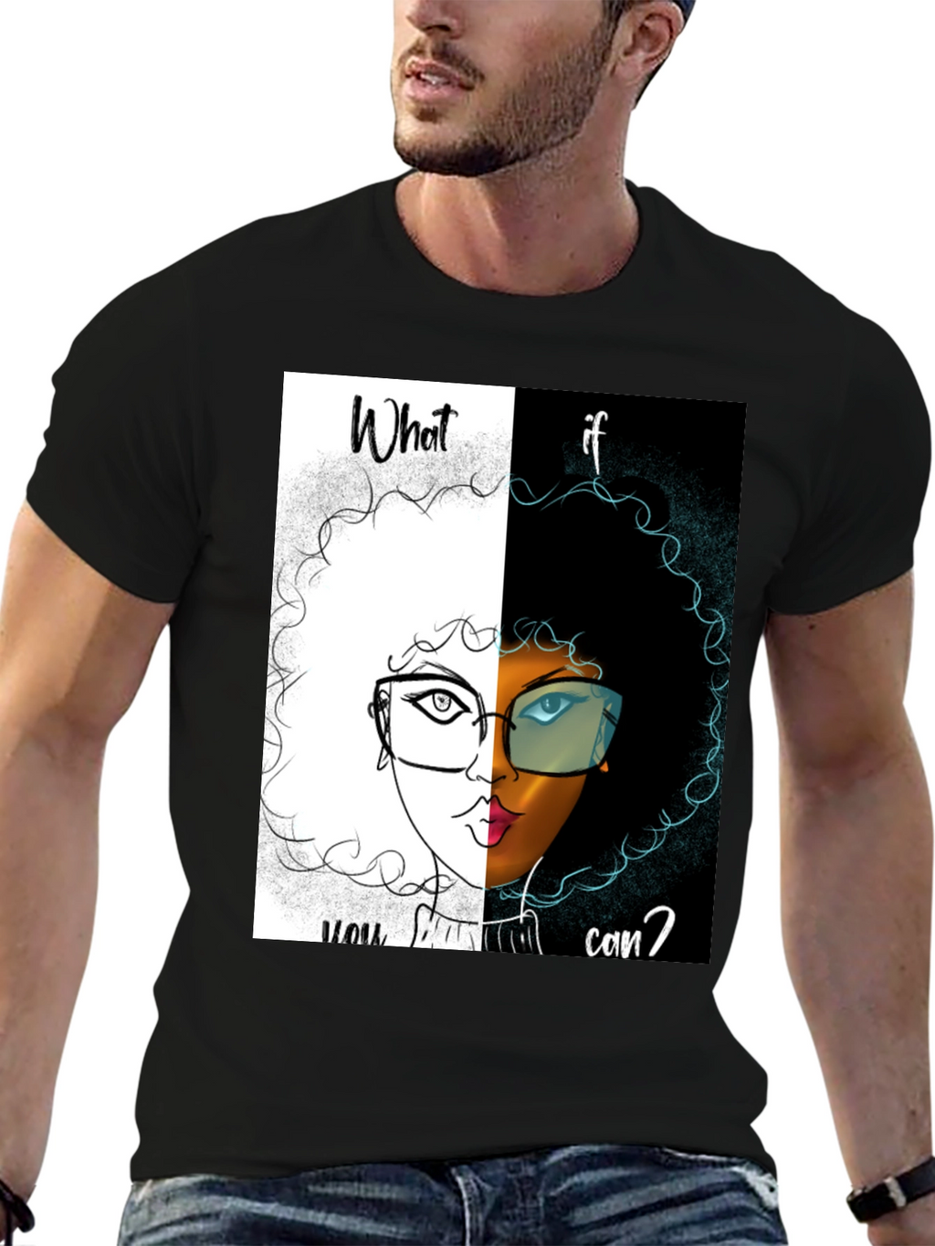 Dual Vision Graphic Tee - What If You Can?