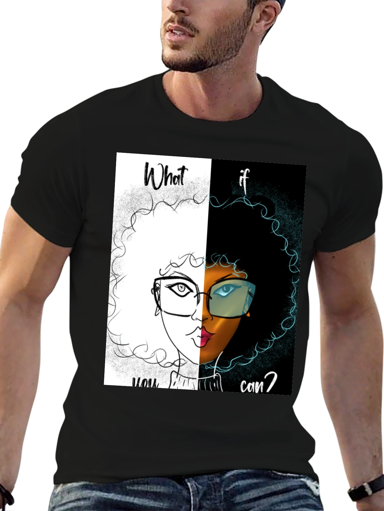 Dual Vision Graphic Tee - What If You Can?