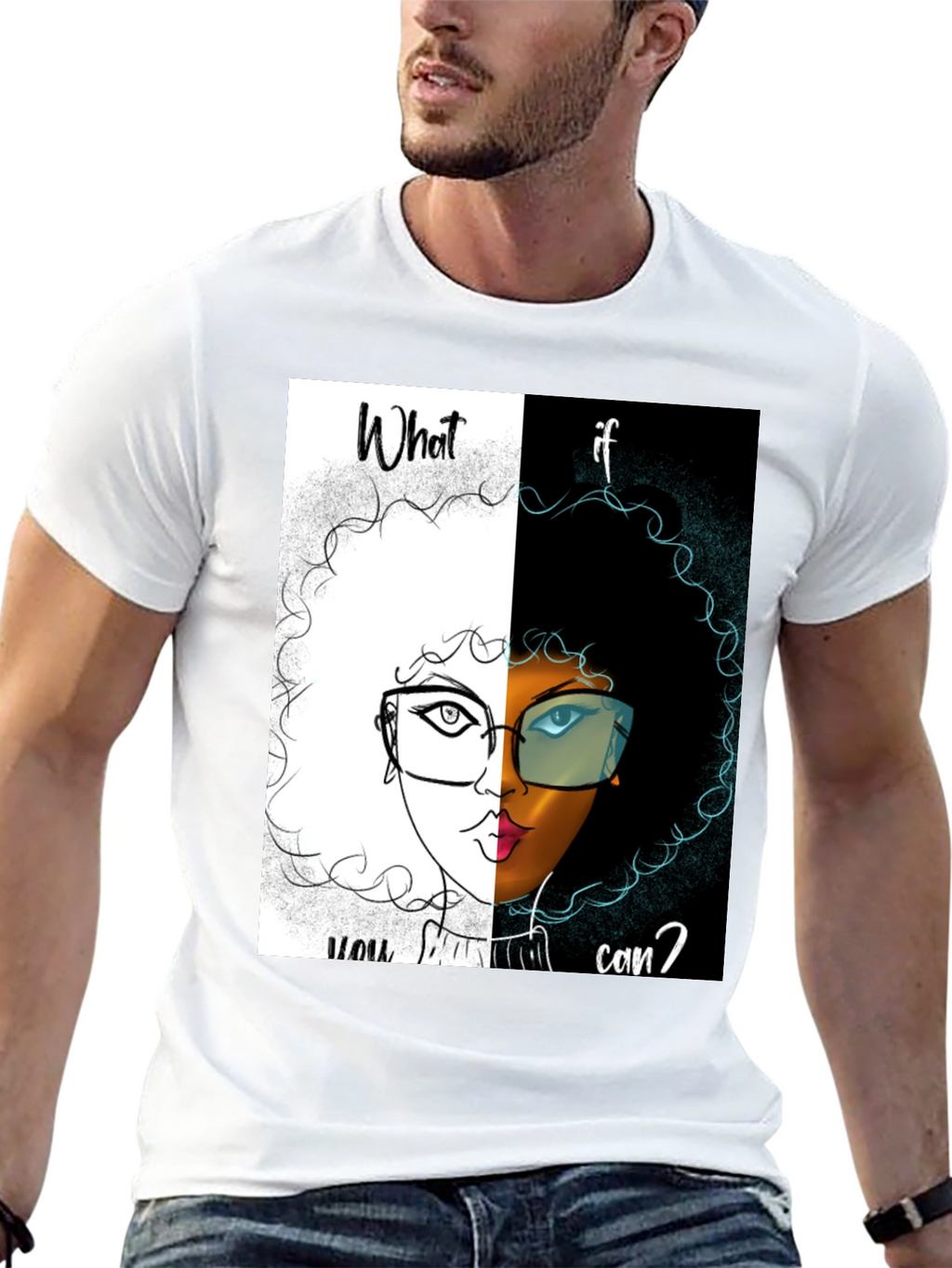 Dual Vision Graphic Tee - What If You Can?
