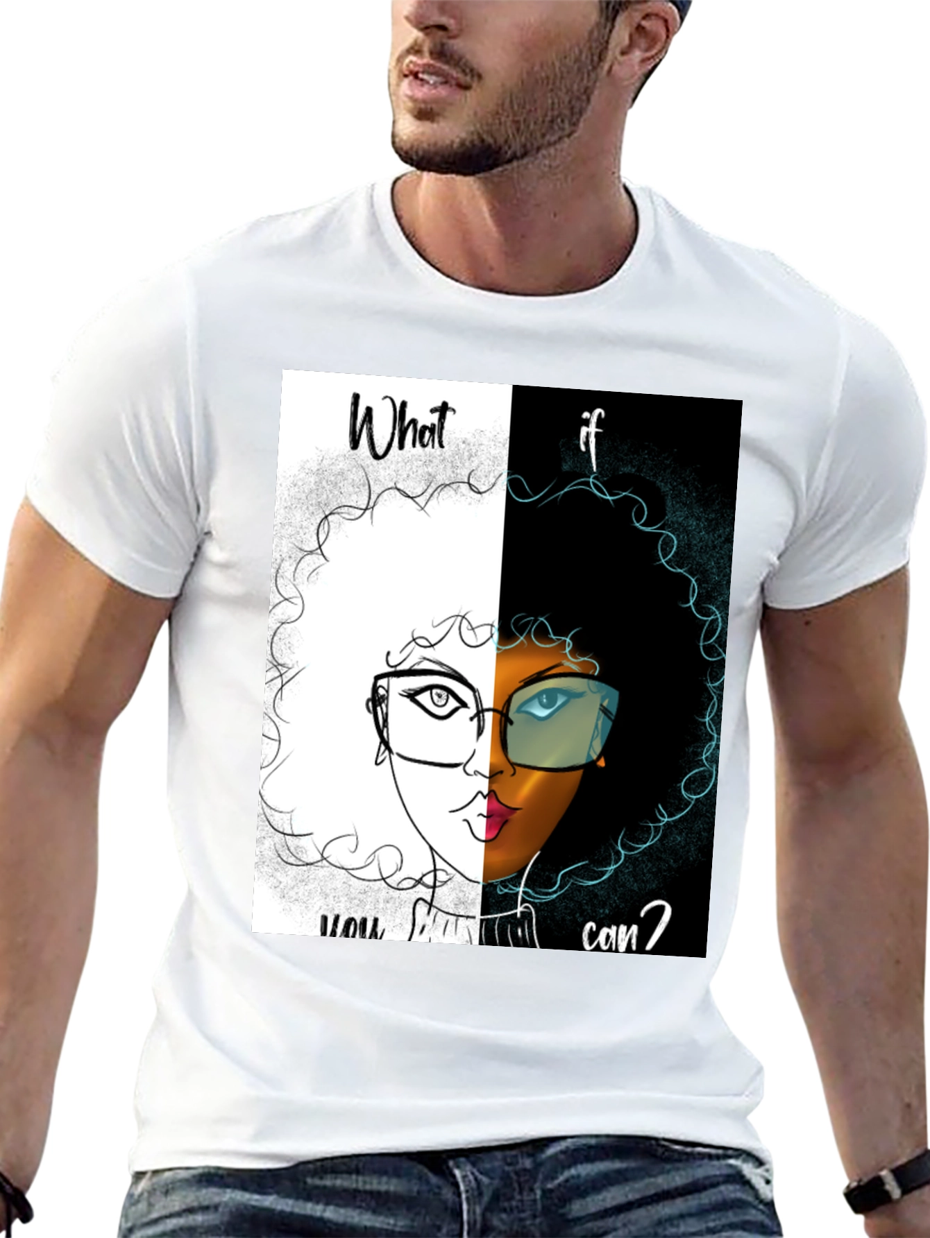 Dual Vision Graphic Tee - What If You Can?