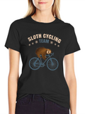 Sloth Cycling Team Graphic T-Shirt
