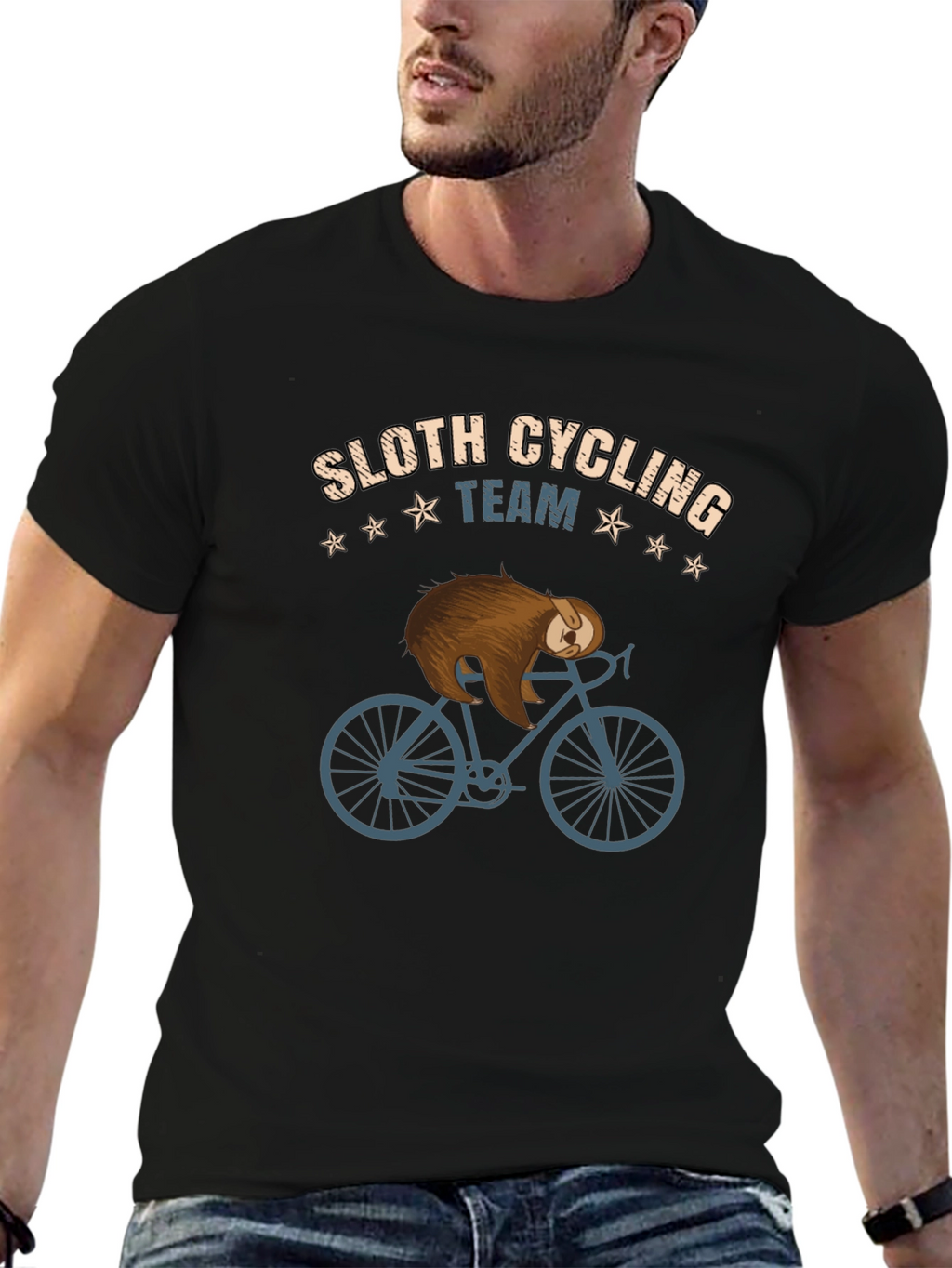 Sloth Cycling Team Graphic T-Shirt