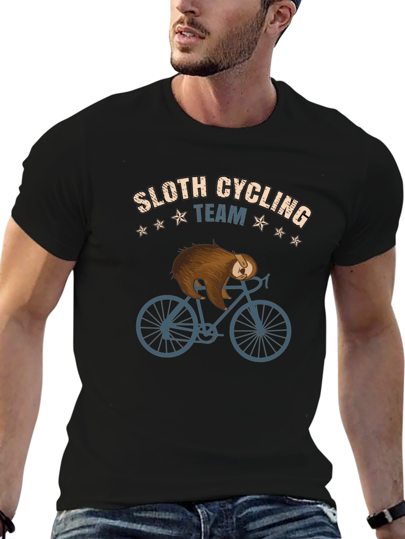 Sloth Cycling Team Graphic T-Shirt
