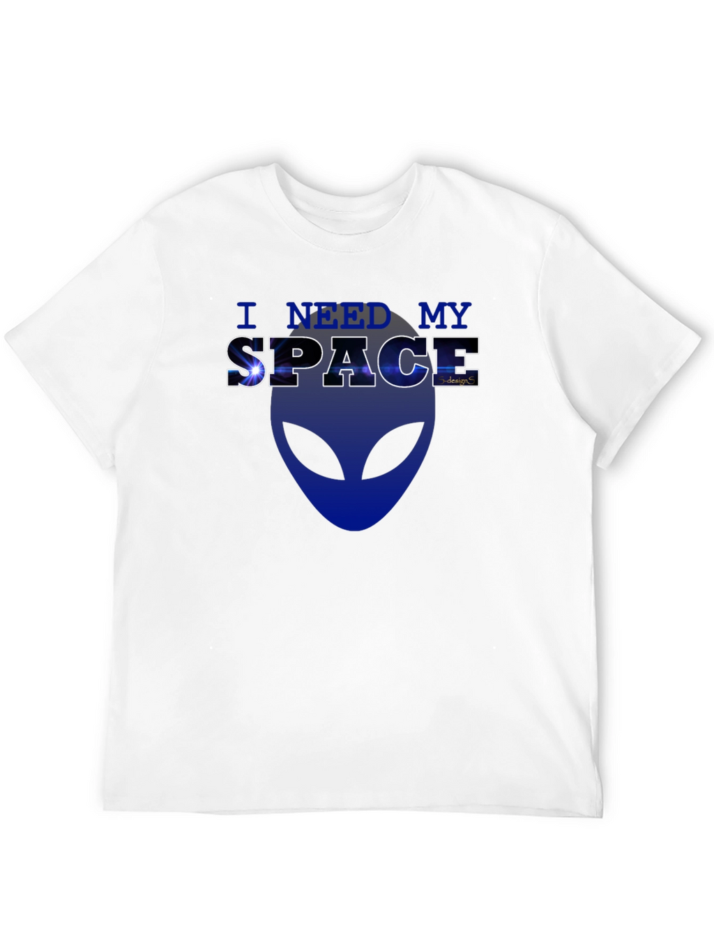 I Need My Space Alien Graphic T-Shirt - Black