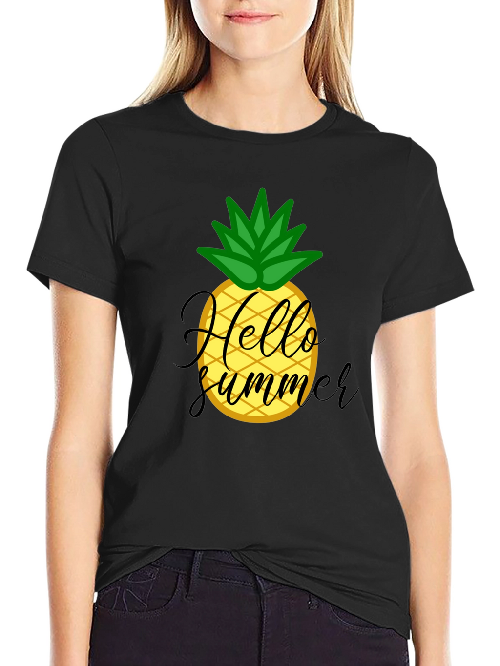 Hello Summer Pineapple Graphic Tee