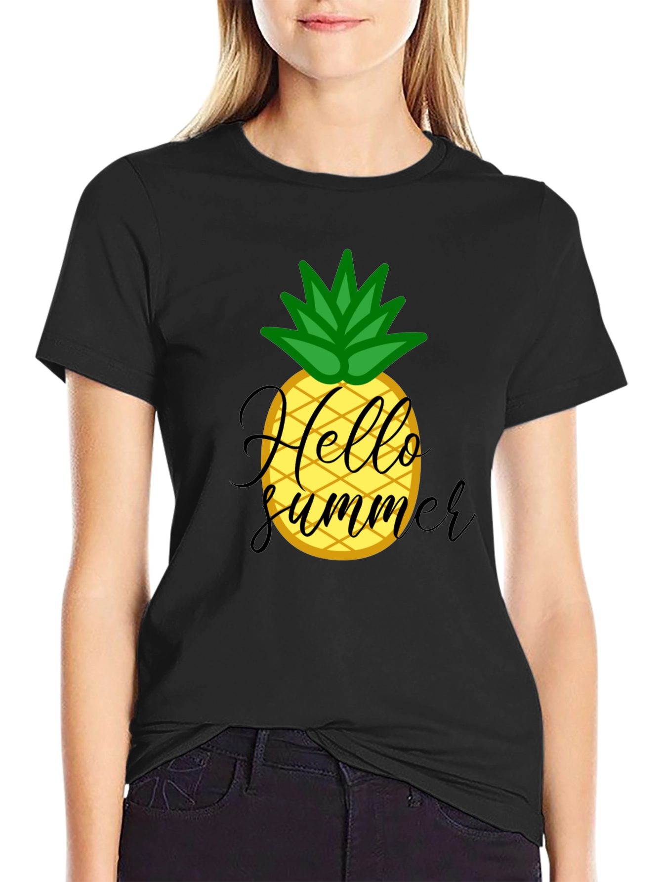 Hello Summer Pineapple Graphic Tee