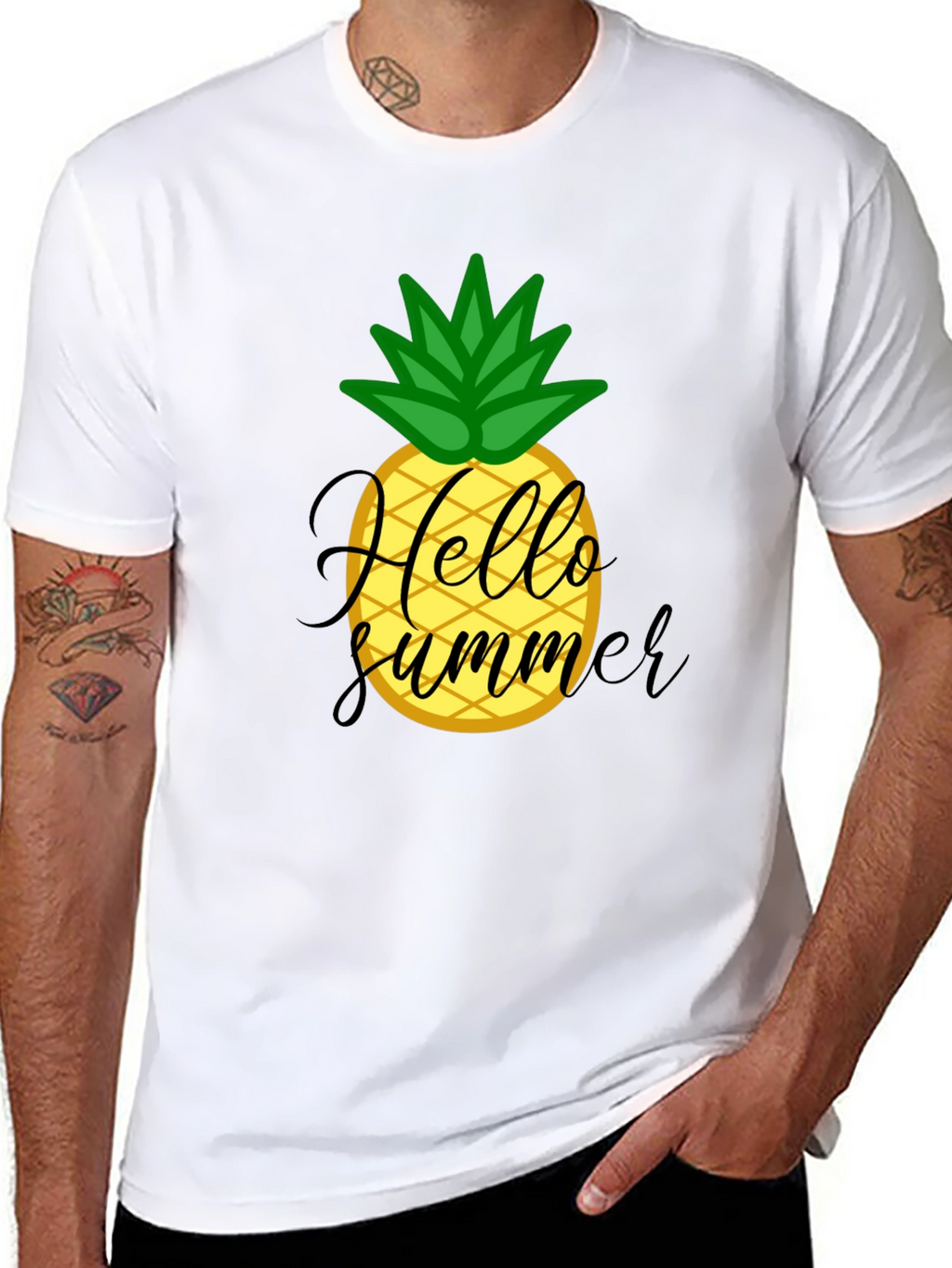 Hello Summer Pineapple Graphic Tee