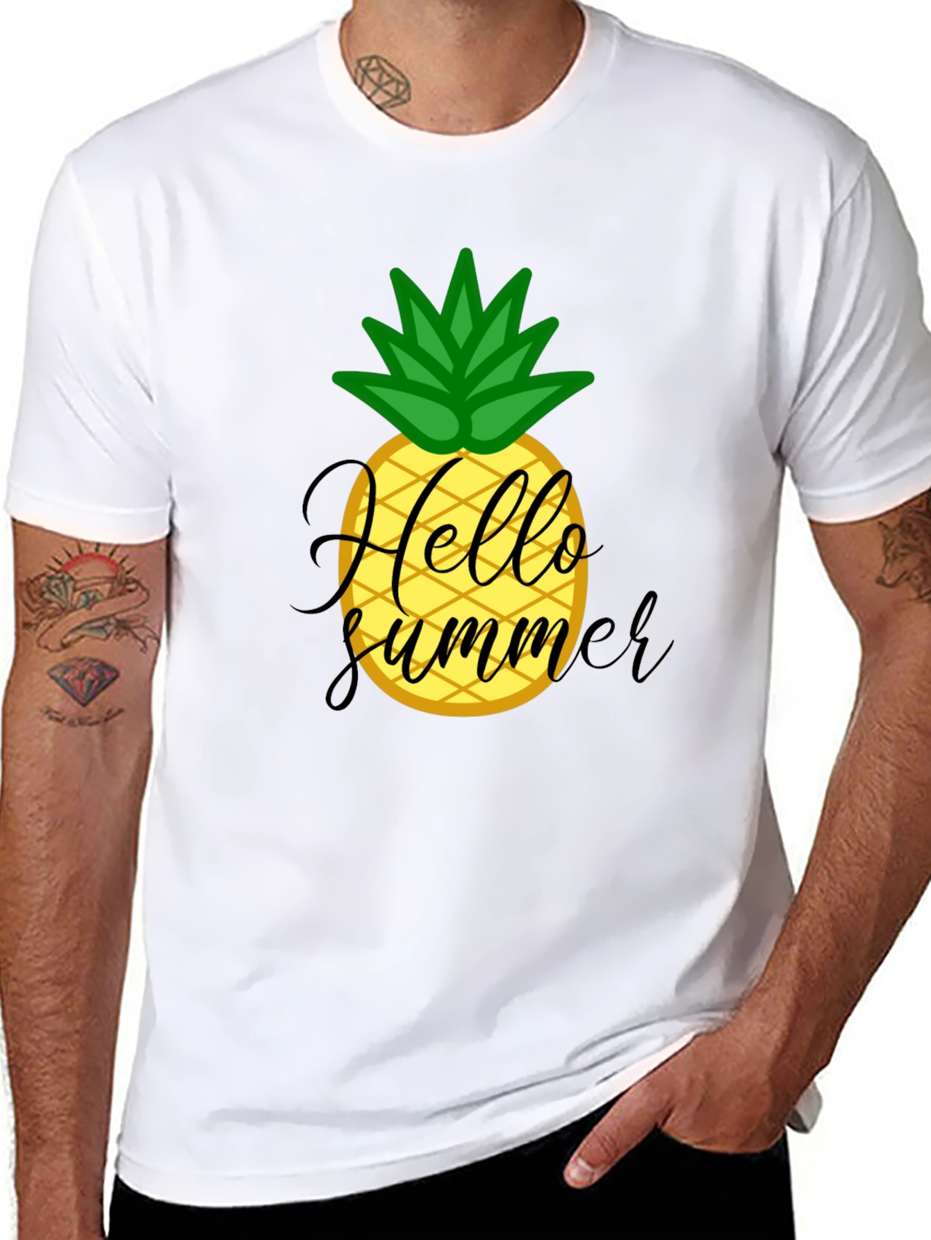 Hello Summer Pineapple Graphic Tee