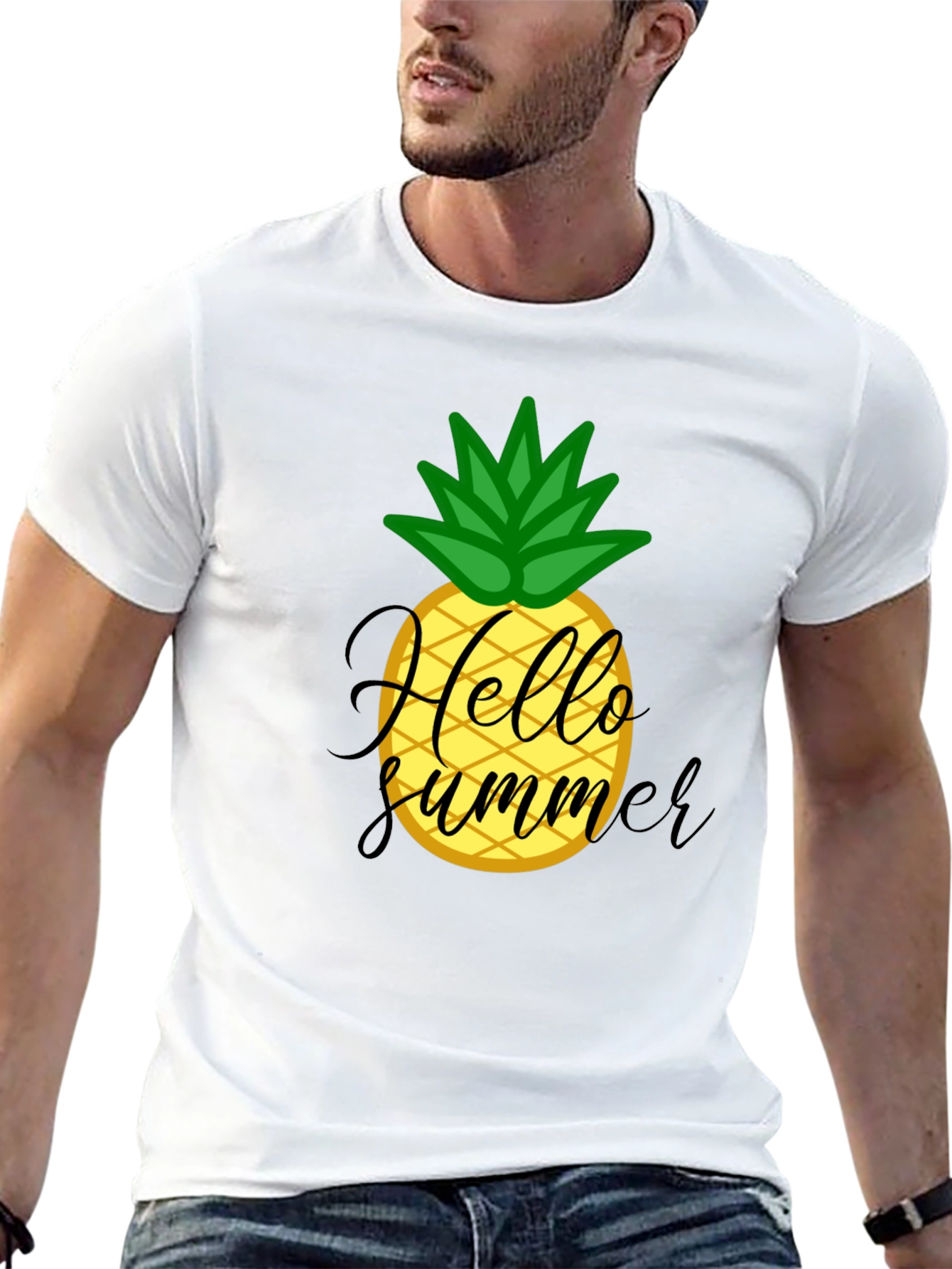 Hello Summer Pineapple Graphic Tee