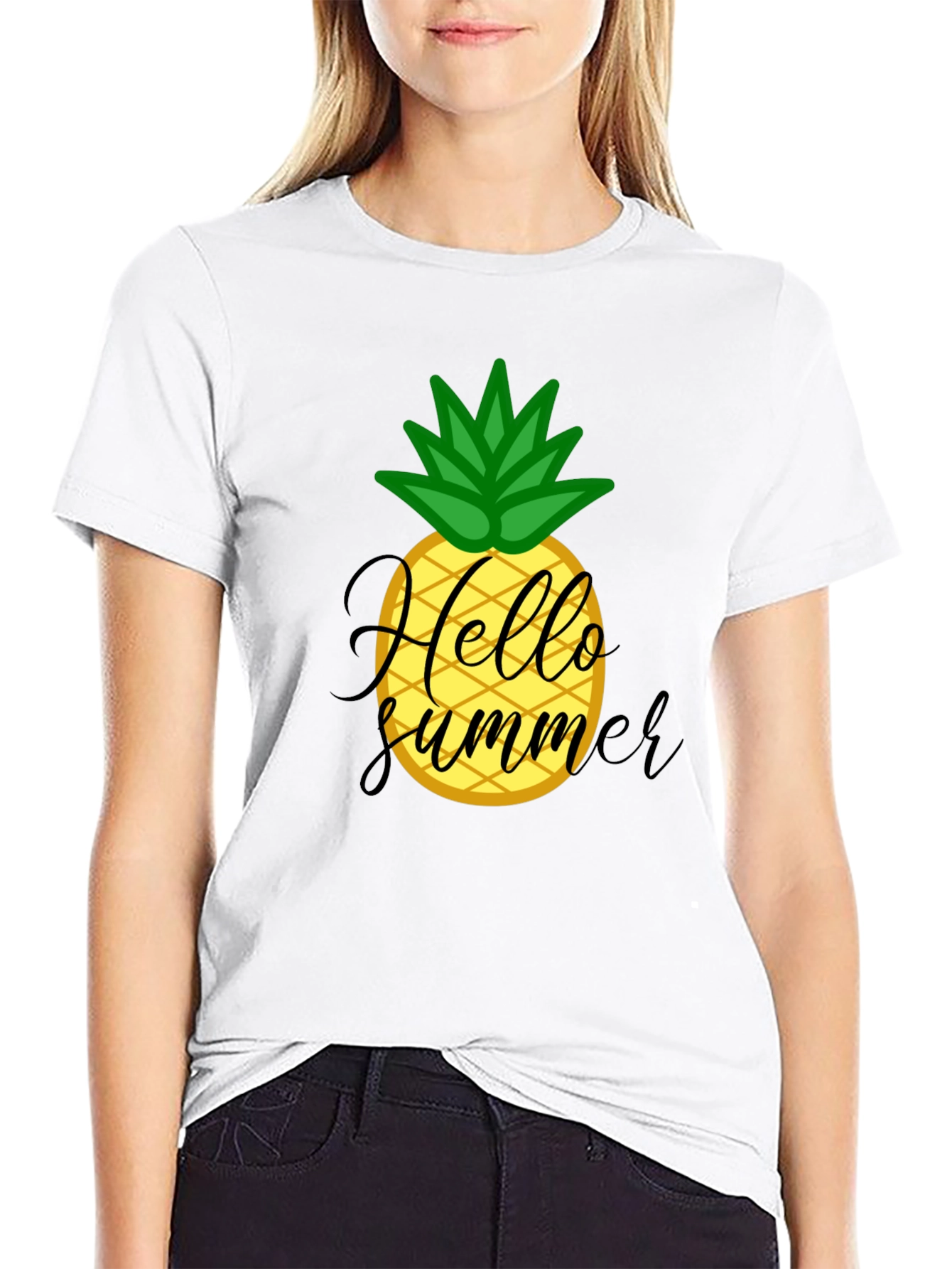 Hello Summer Pineapple Graphic Tee