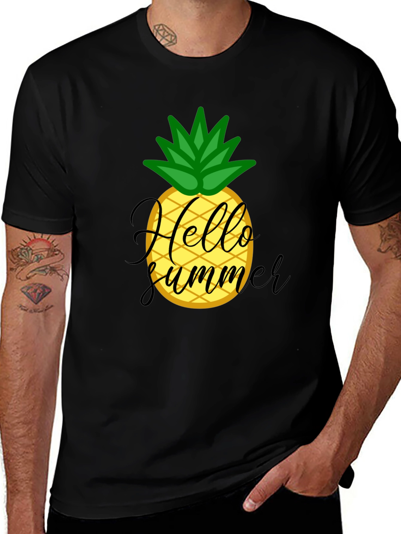 Hello Summer Pineapple Graphic Tee