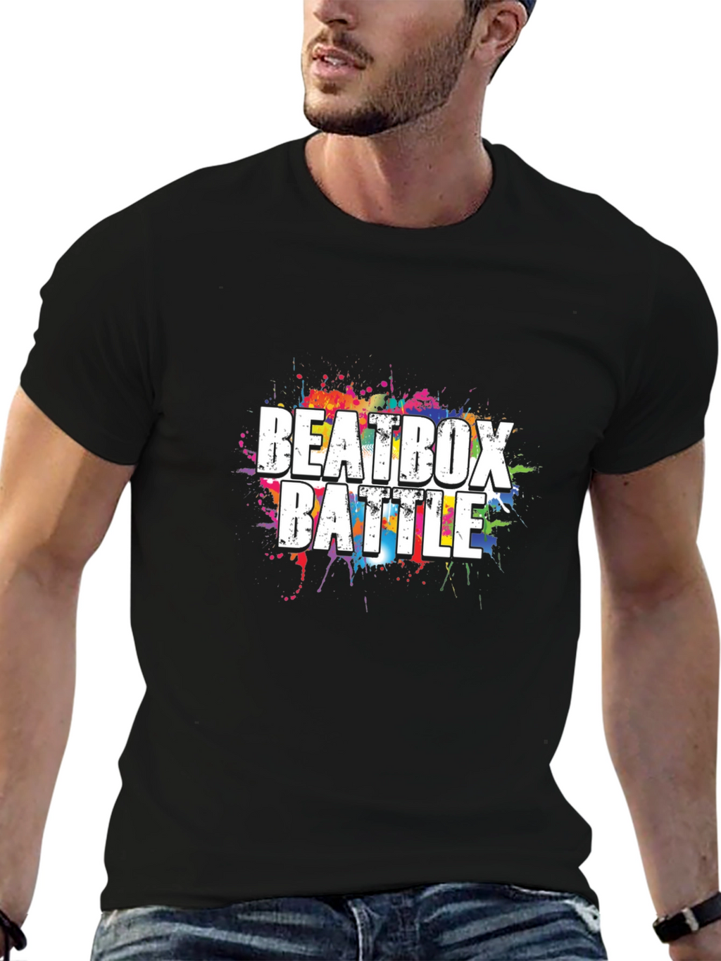Beatbox Battle Graphic T-Shirt - Black Cotton Tee