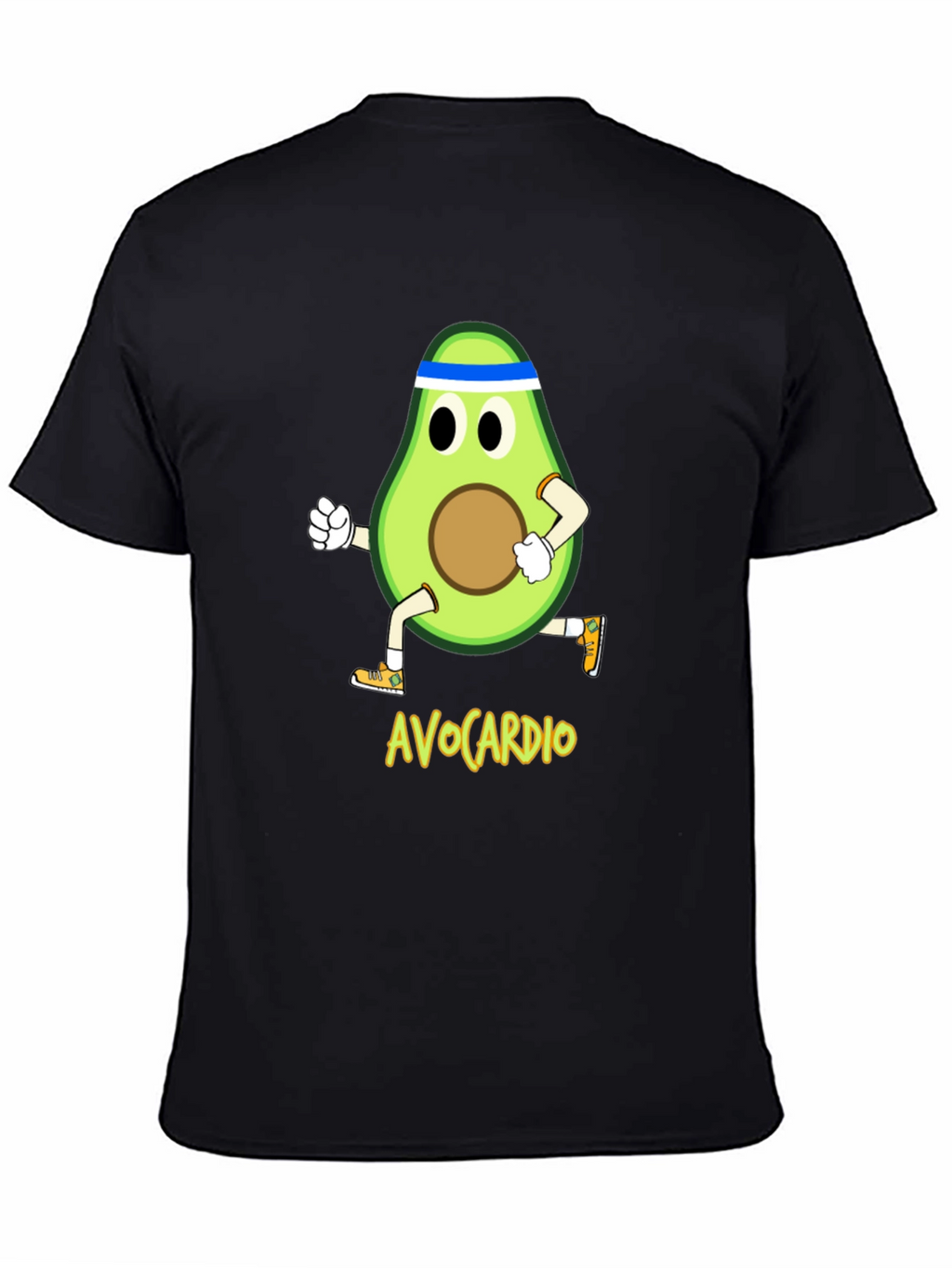 AvoCardio Running Avocado Black T-Shirt