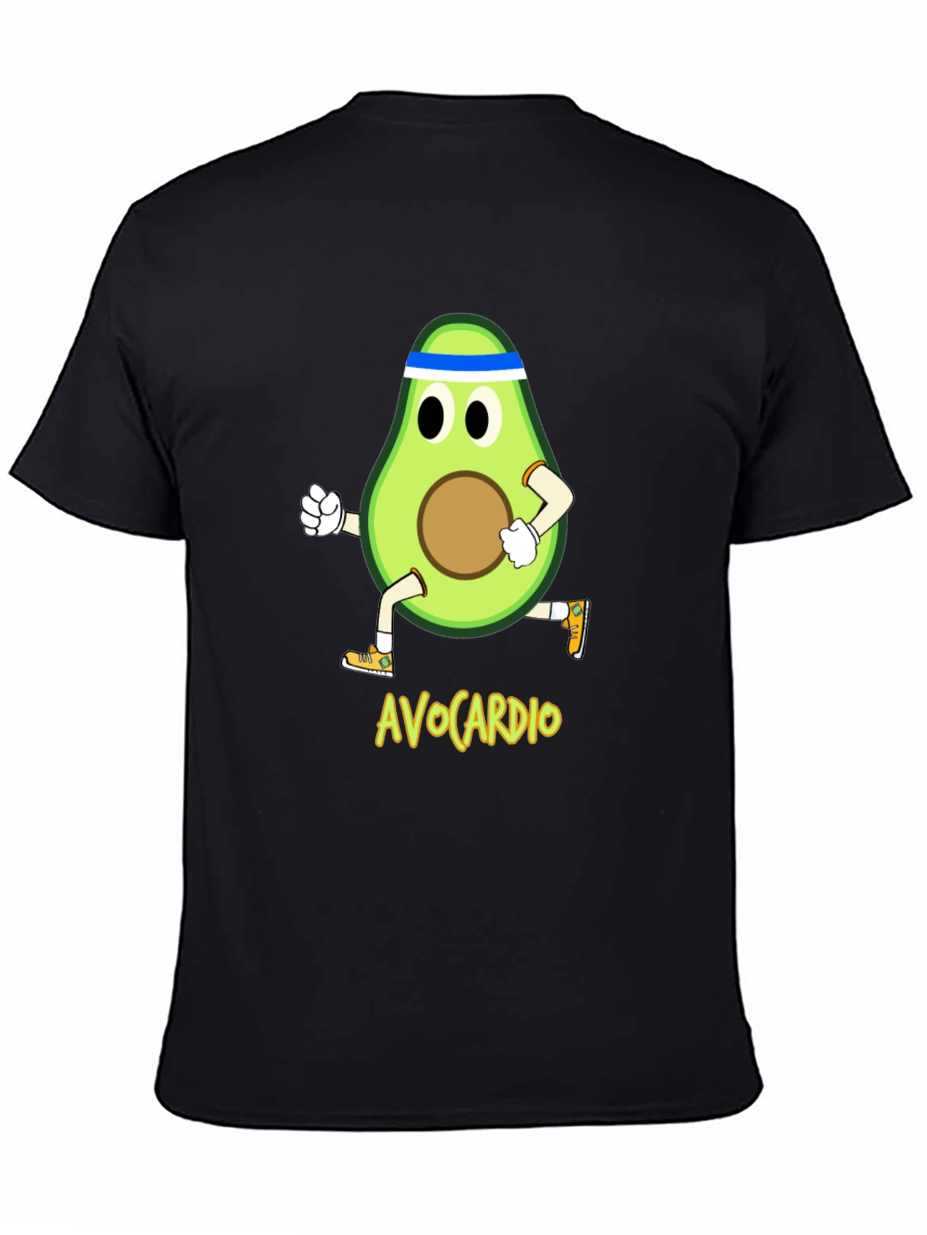 AvoCardio Running Avocado Black T-Shirt