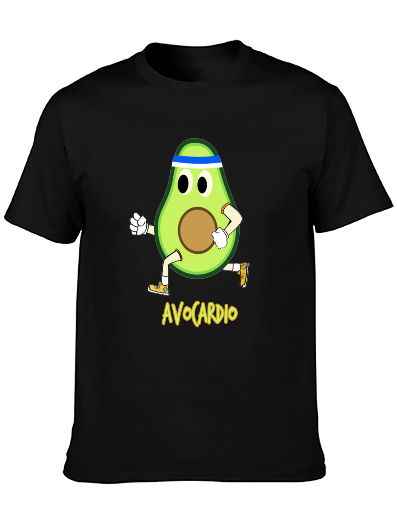 AvoCardio Running Avocado Black T-Shirt