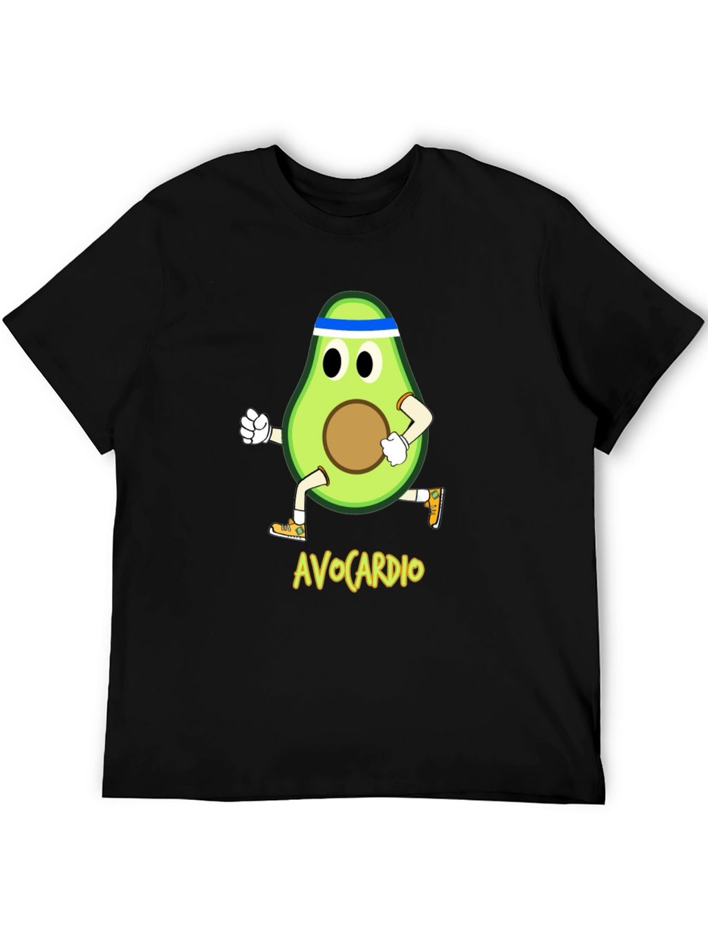 AvoCardio Running Avocado Black T-Shirt