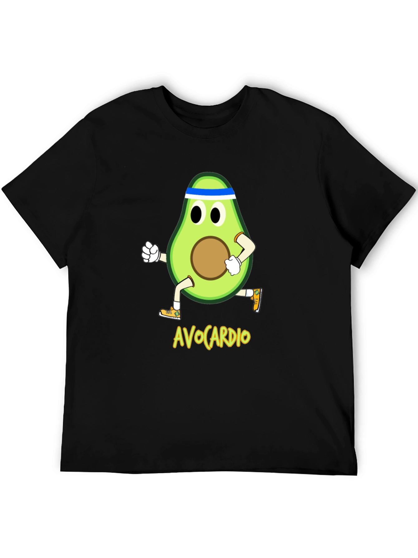 AvoCardio Running Avocado Black T-Shirt
