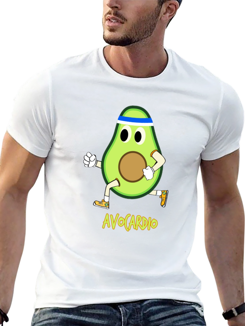 AvoCardio Running Avocado Black T-Shirt